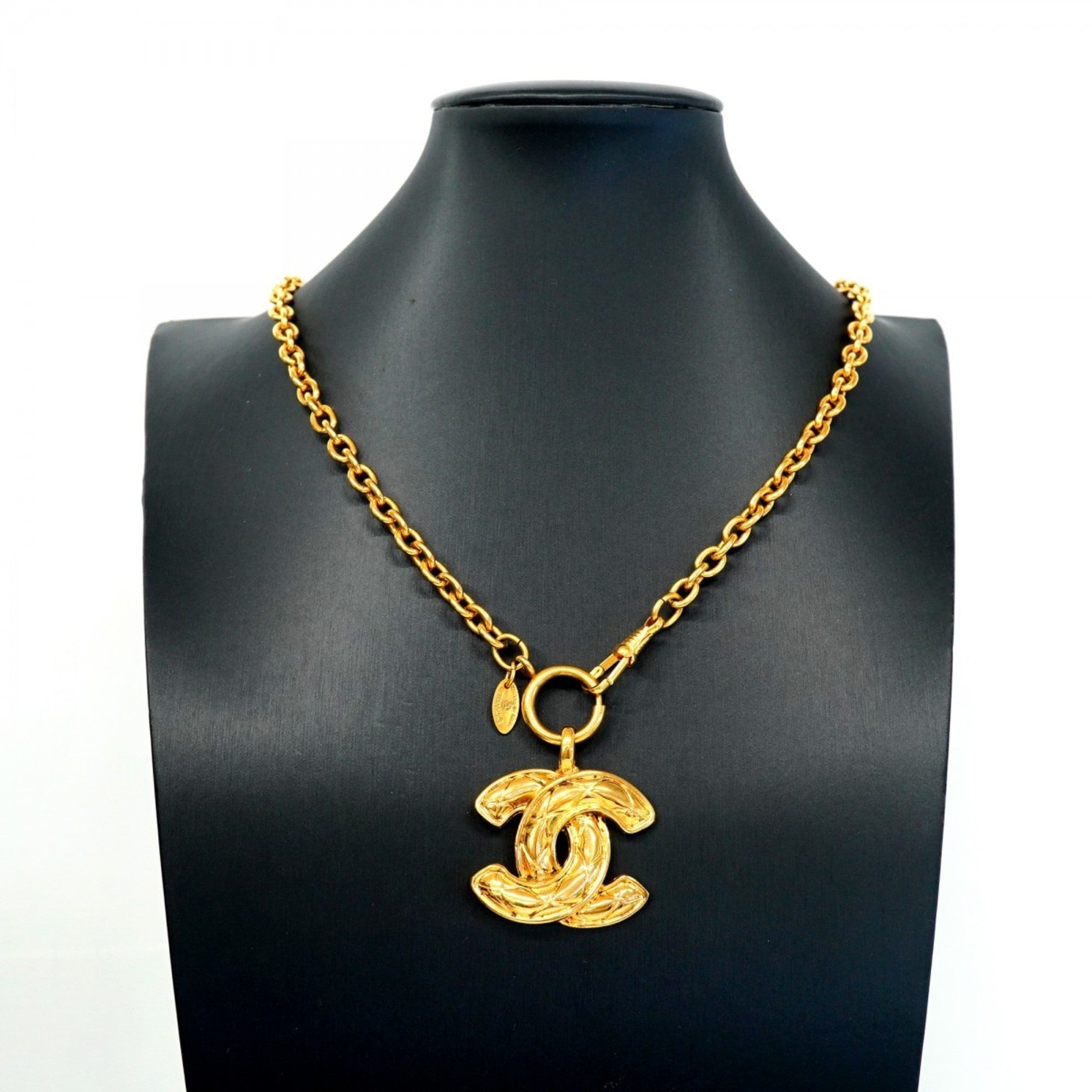 CC Logo Pendant Necklace Metal