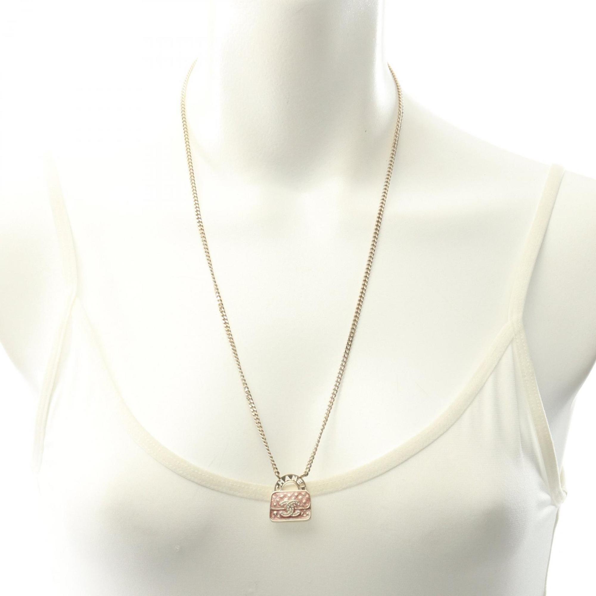CC Logo Pendant Necklace Metal