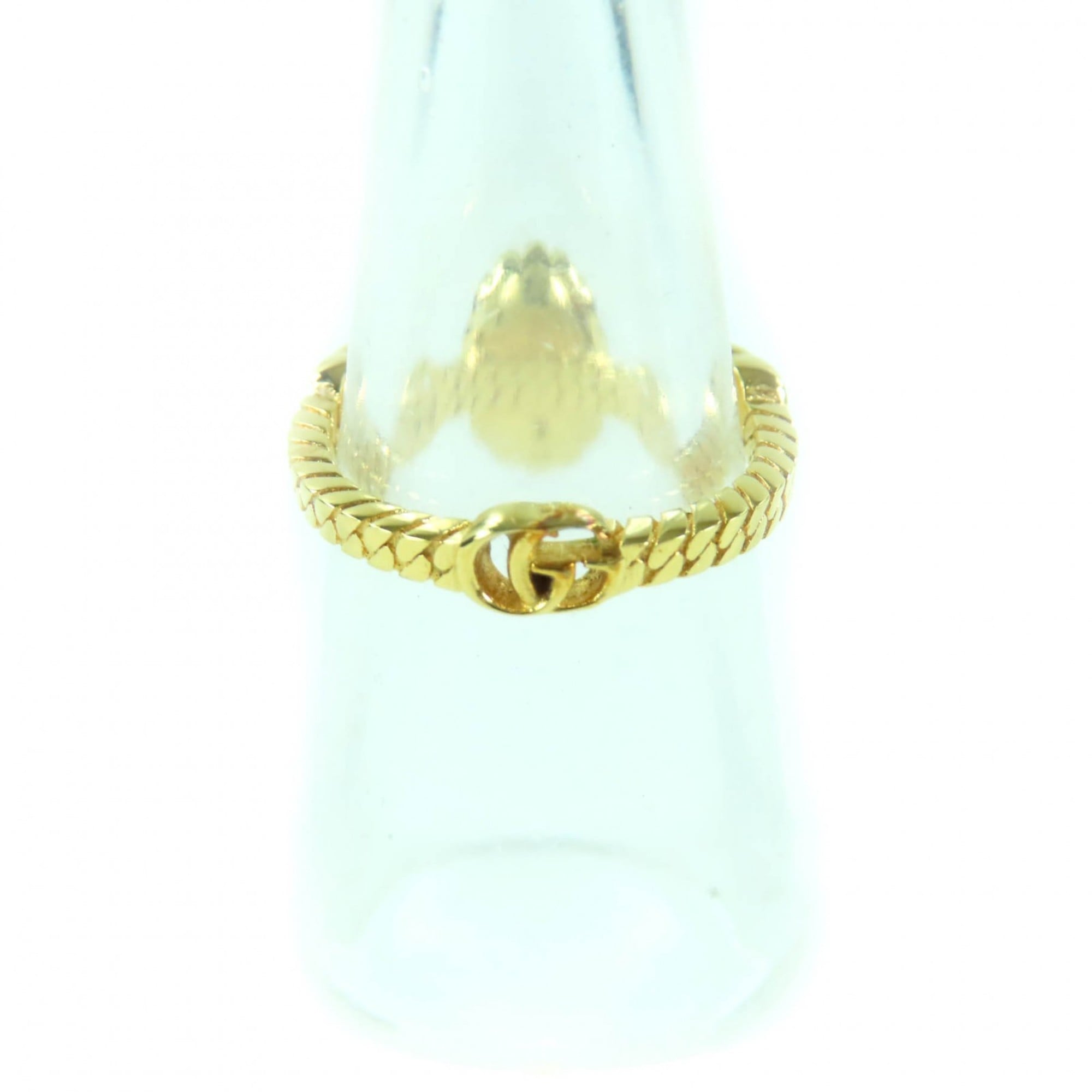 Band Ring Gold with Pearl and Rhinestone