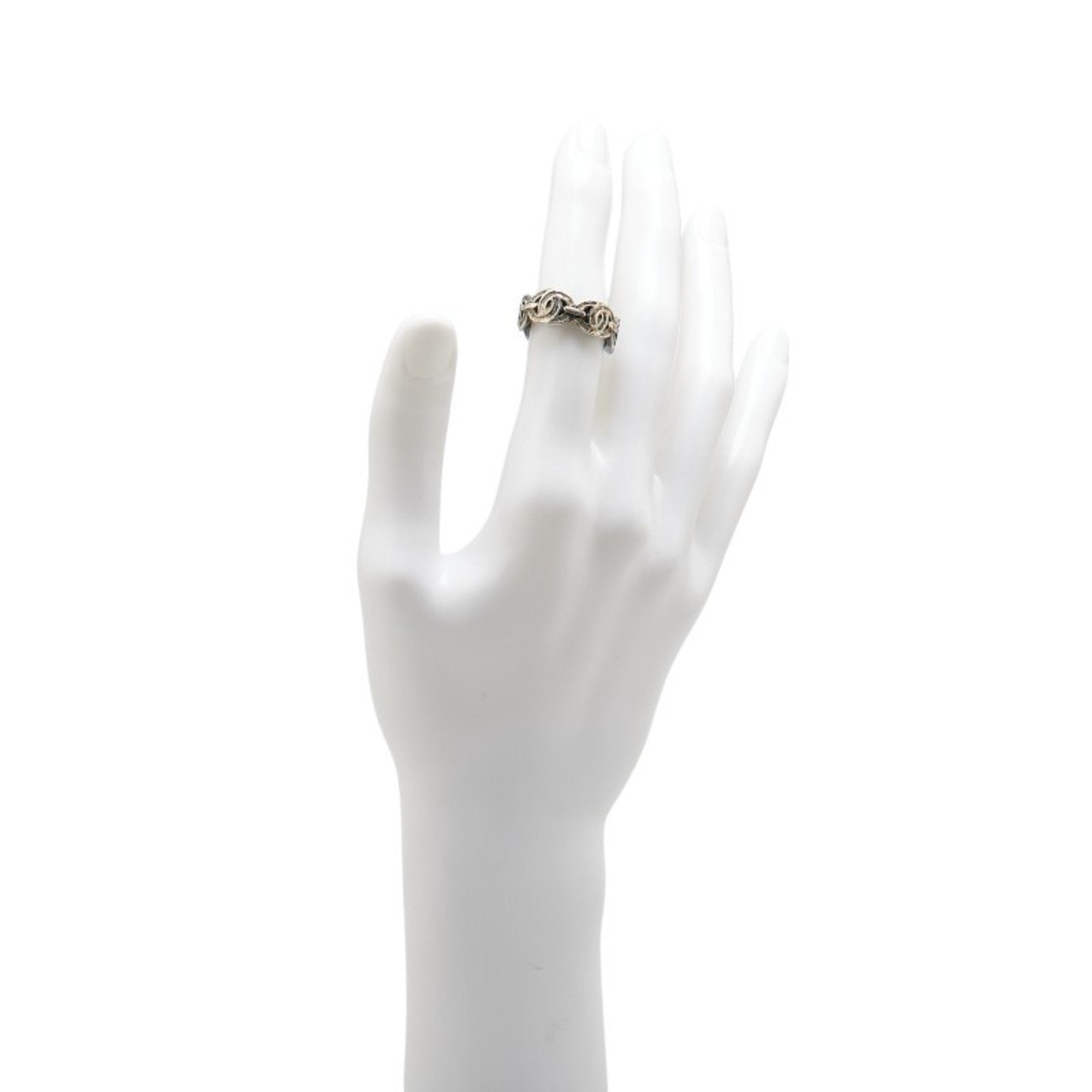 CC Logo Ring Silver-Tone Metal