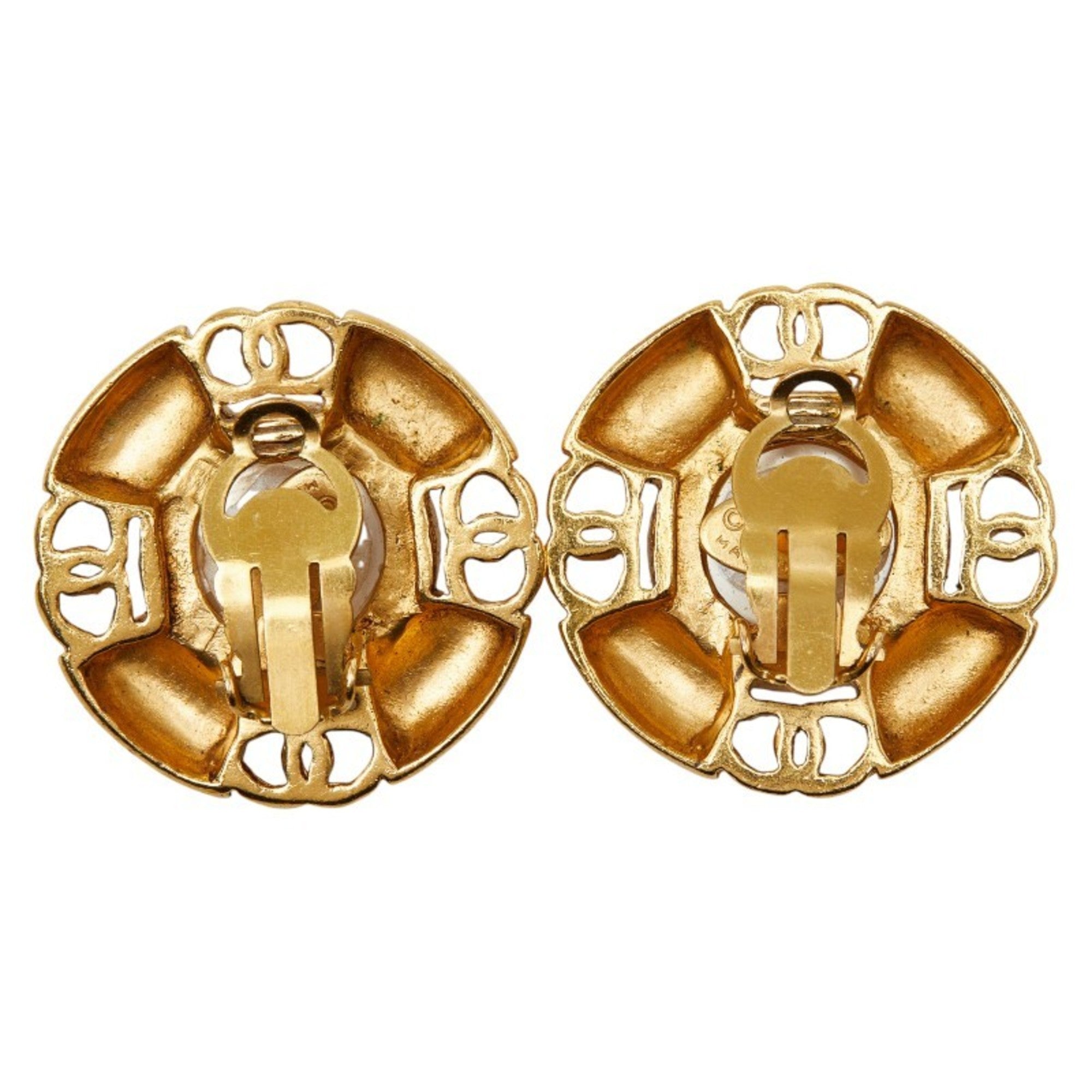CC Logo Clip-On Earrings Metal