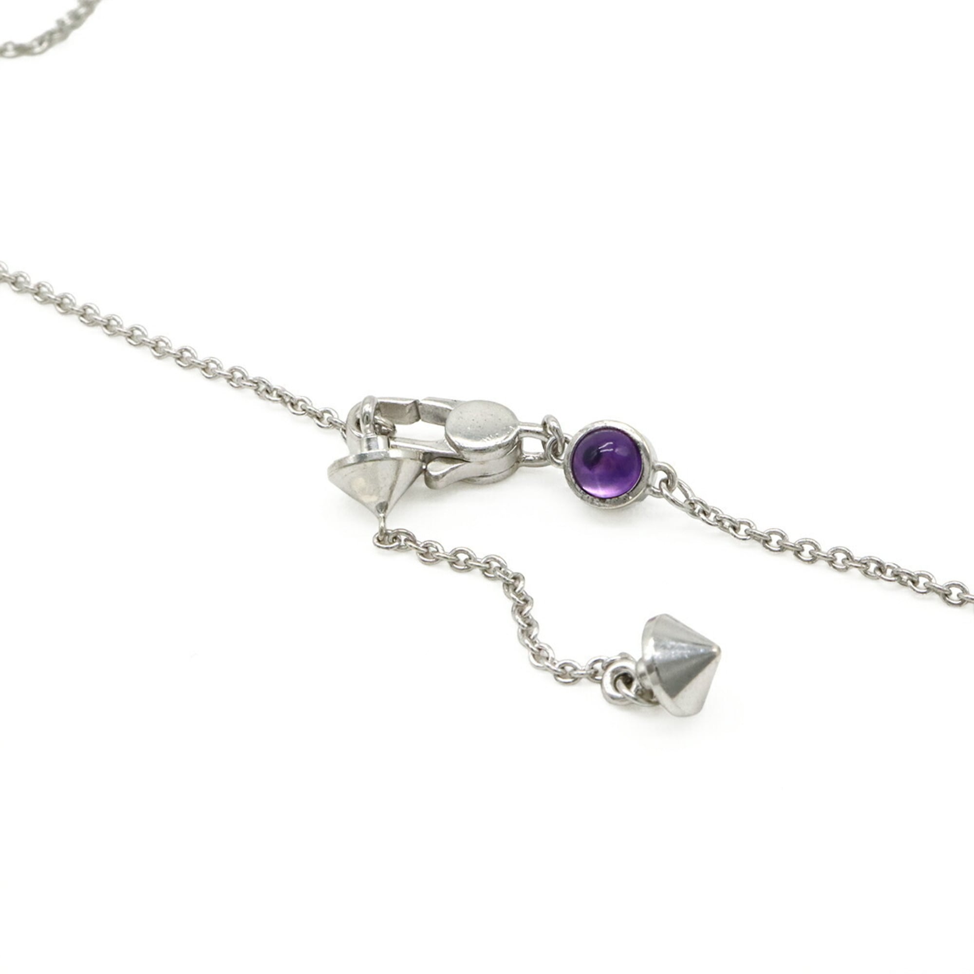 Trademark Heart Motif Pendant Necklace Sterling Silver with Colored Stones