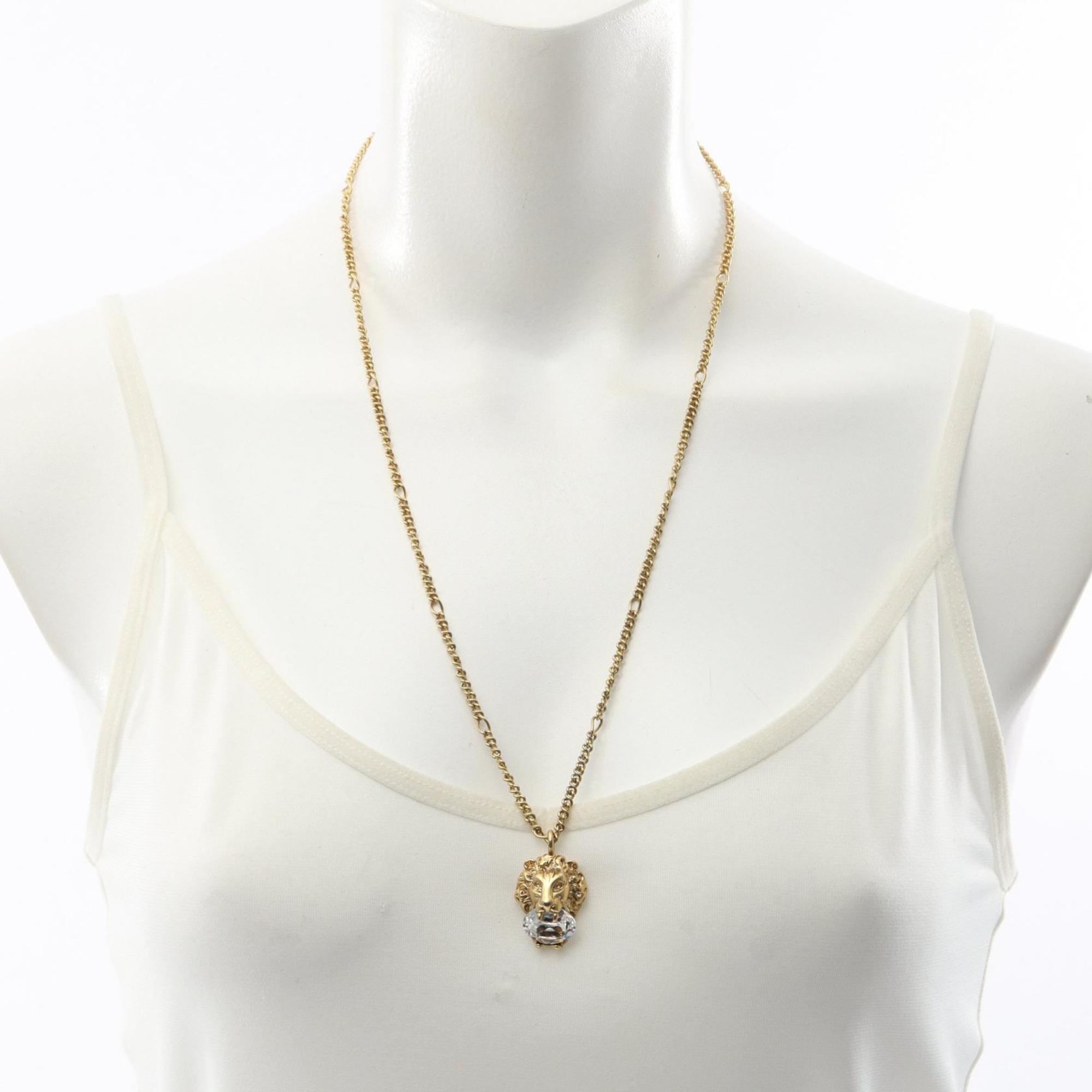 Pendant Necklace Gold With Crystal