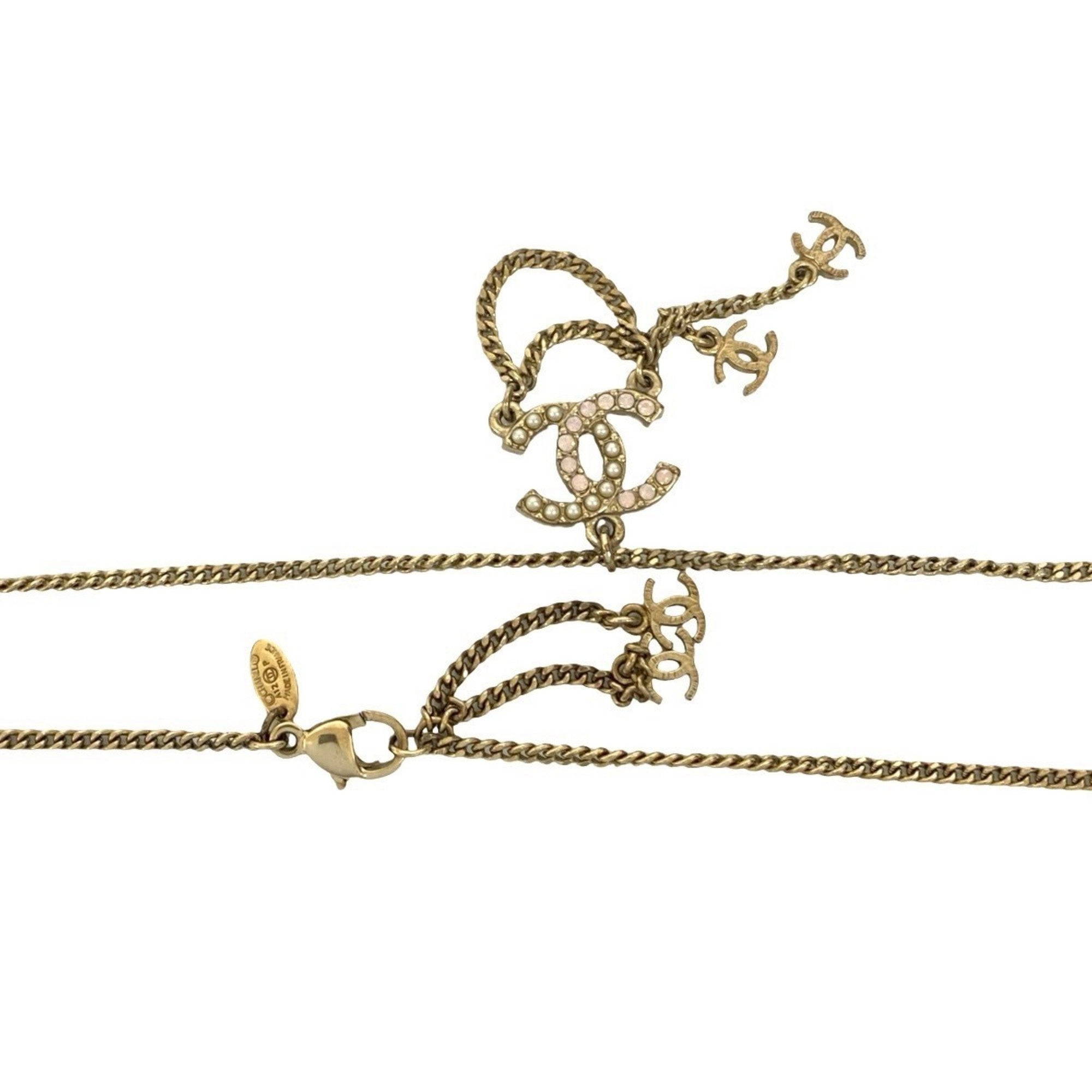 CC Logo Pendant Necklace Metal