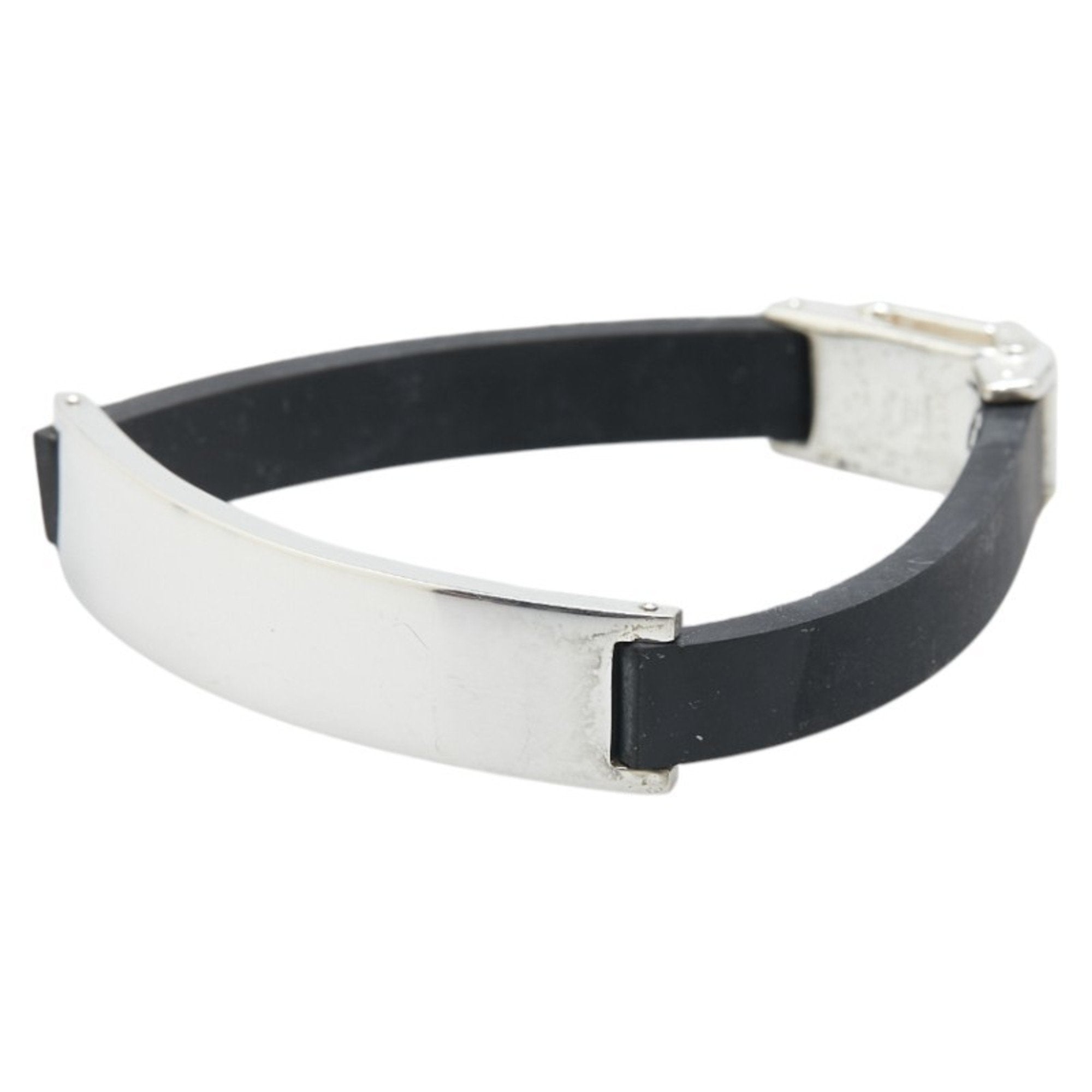 ID Bracelet Rubber and Sterling Silver