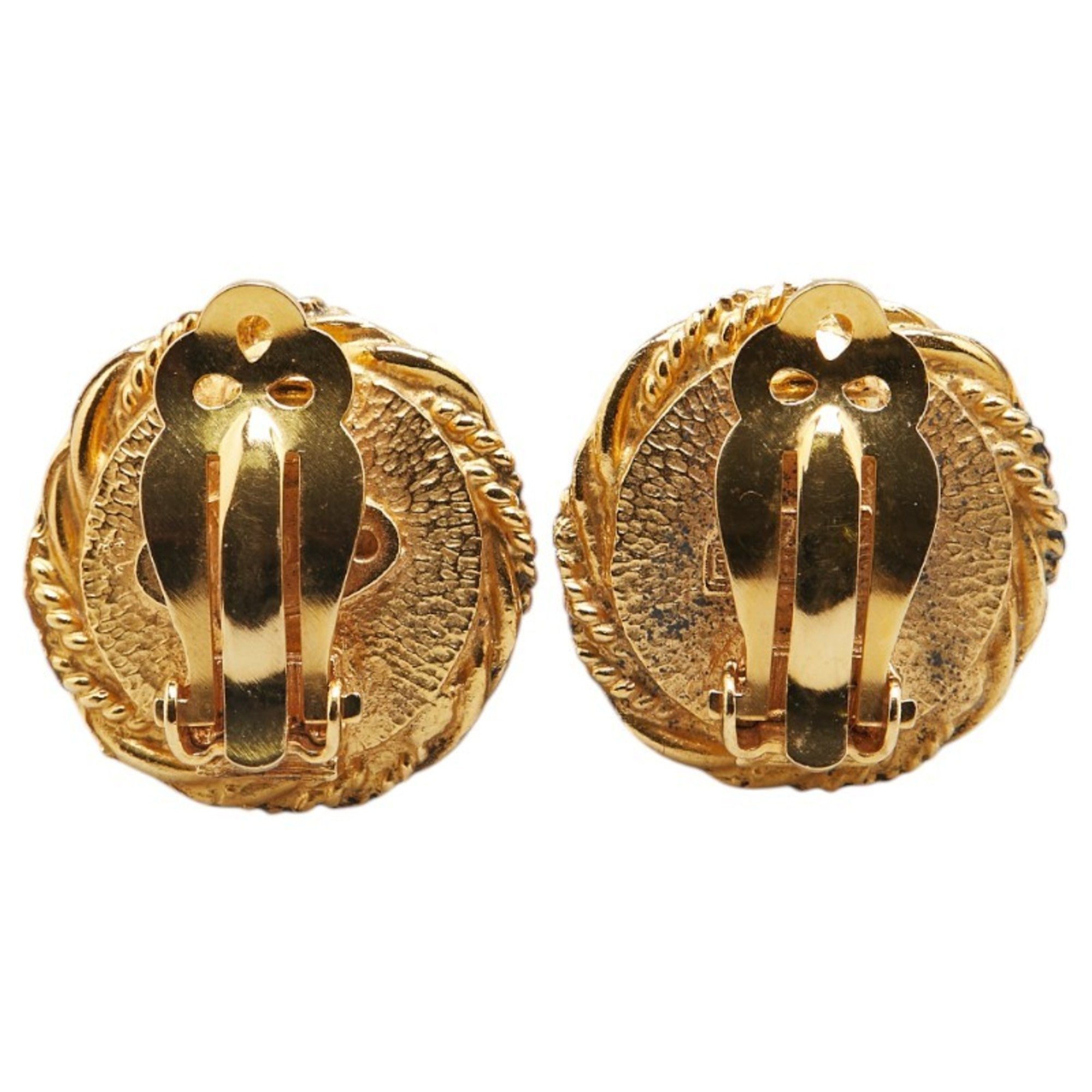 Vintage Clip-On Earrings Pearl Clip-On Gold-Tone Metal