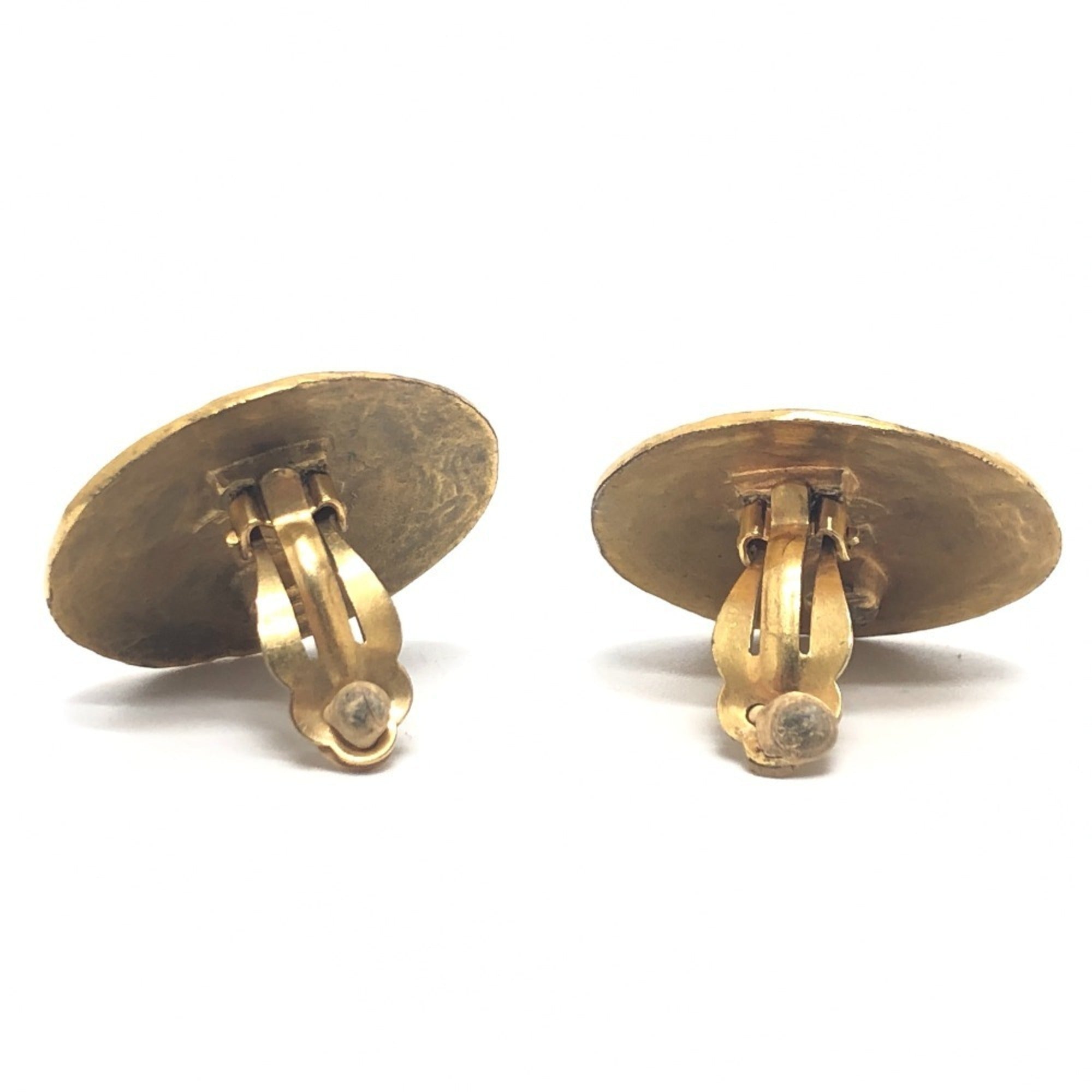 CC Logo Clip-On Earrings Gold-Tone Metal Gold-Tone Metal