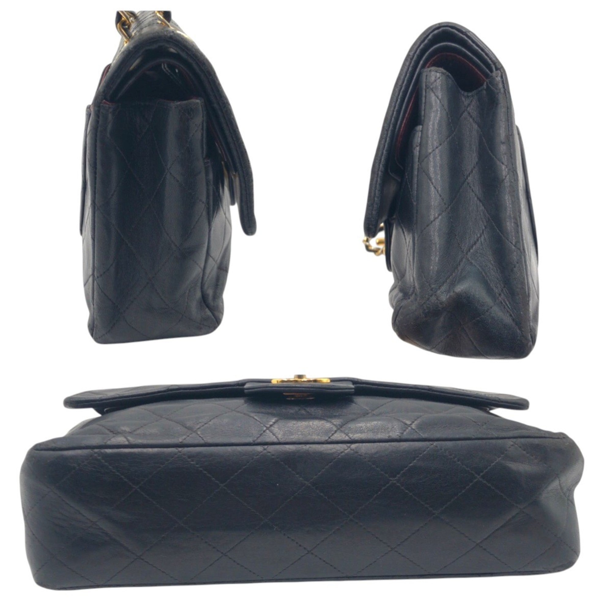 Vintage Classic Double Flap Bag Quilted Lambskin Medium