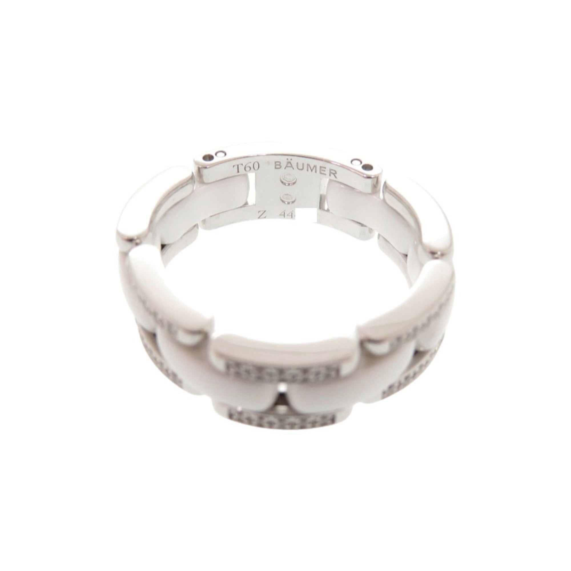 Ultra Collection Band Ring Ceramic and 18K White Gold with Diamond