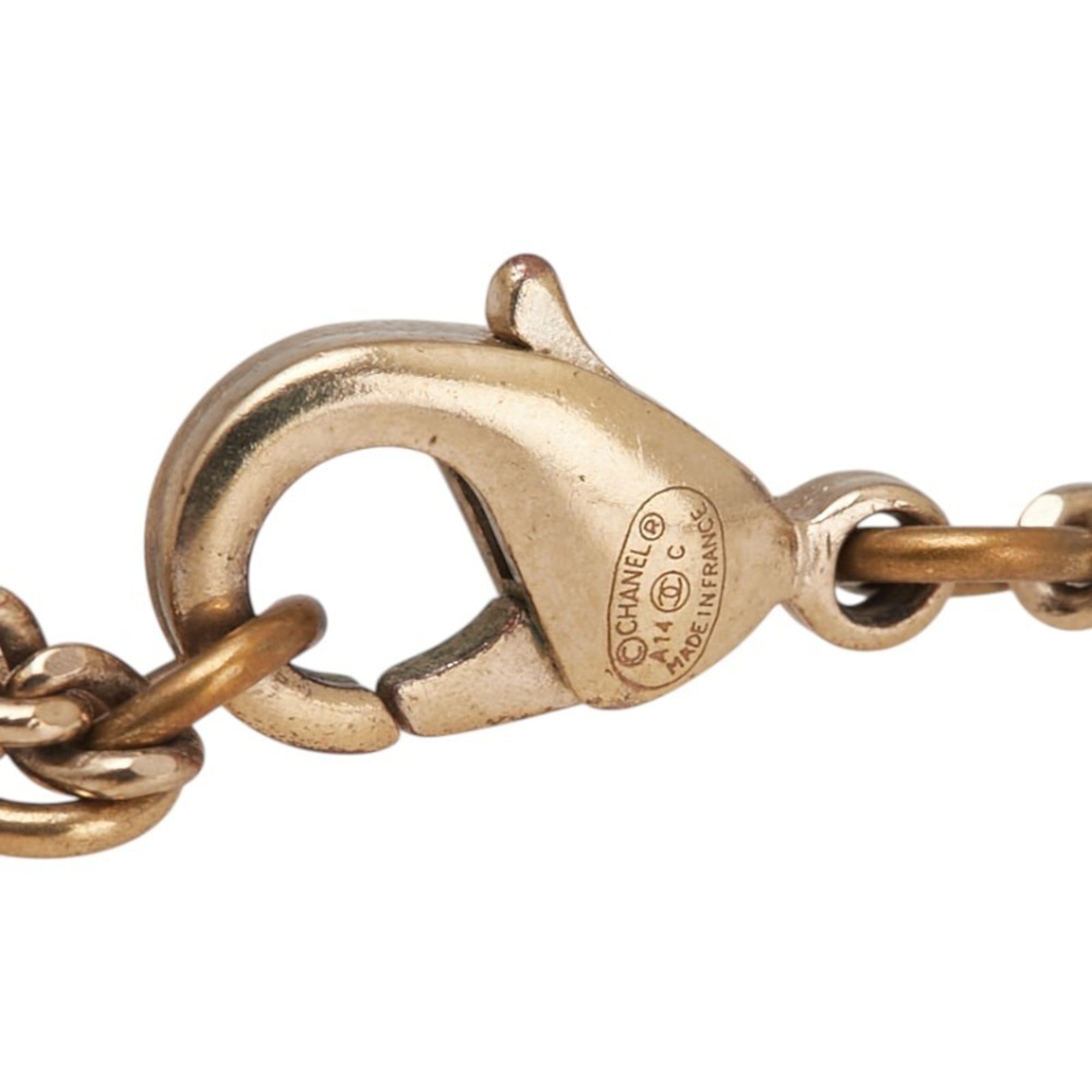 Camellia Pendant Necklace Metal Champagne Gold