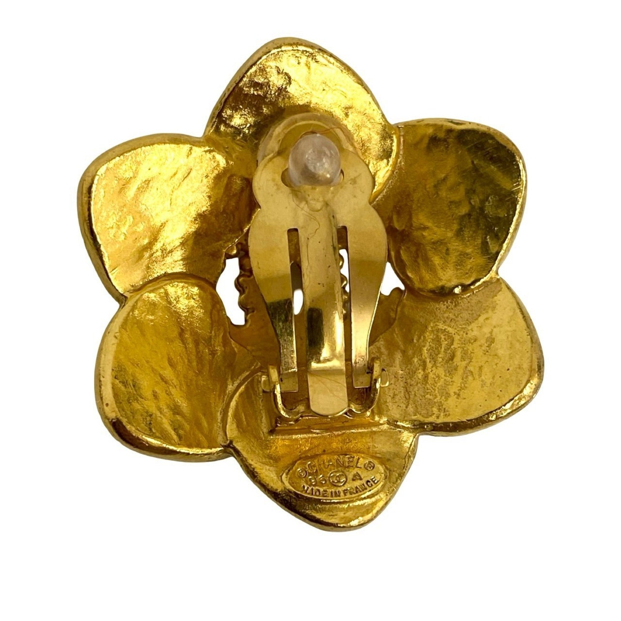 CC Logo Clip-On Earrings Metal Gold-Tone Metal