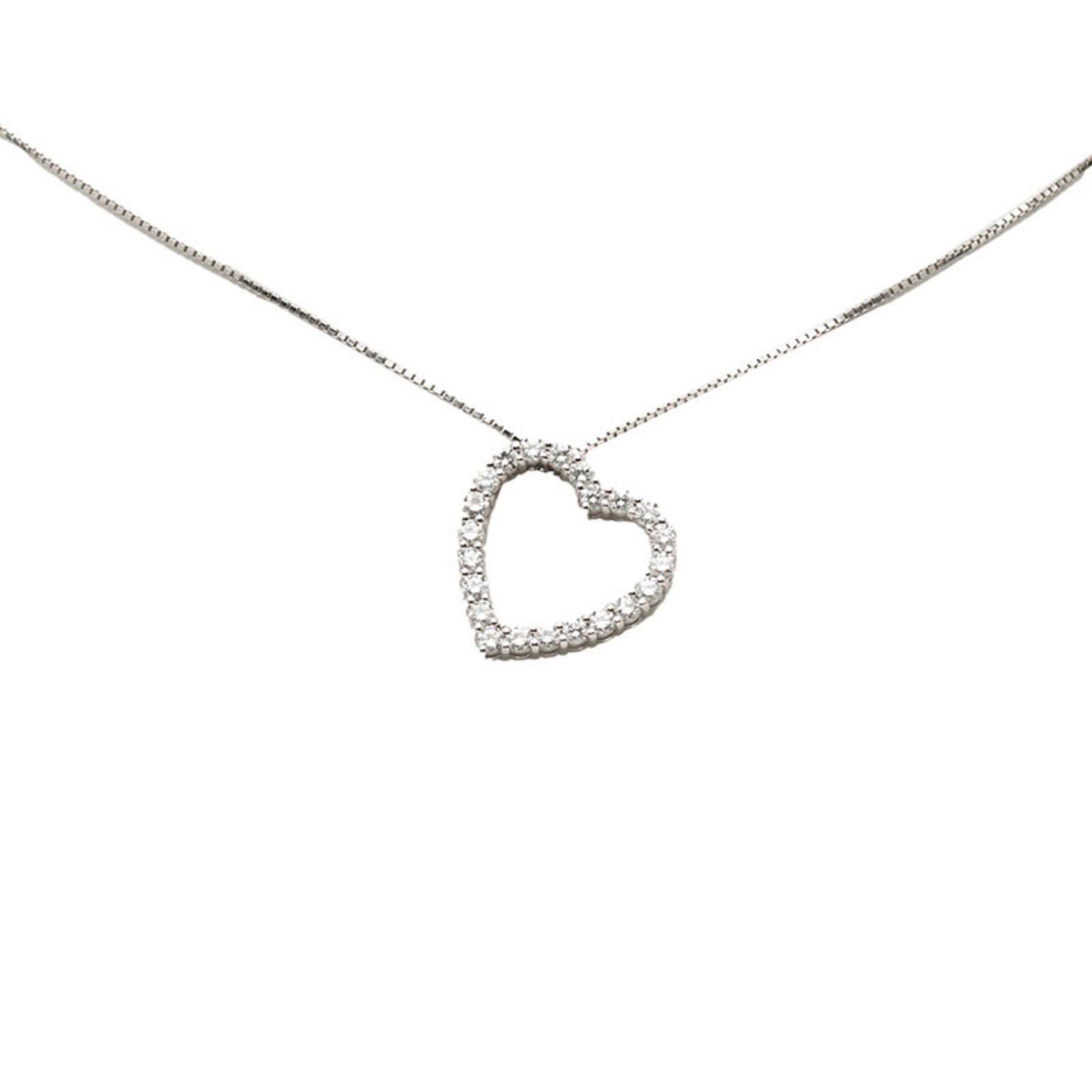 Pendant Necklace 18K White Gold with Diamond