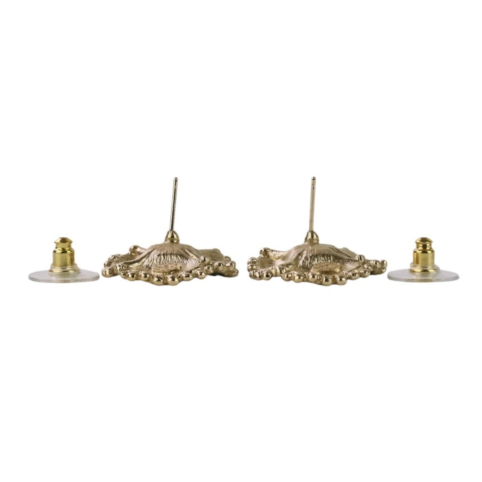 CC Logo Earrings Gold-Tone Metal Gold-Tone Metal