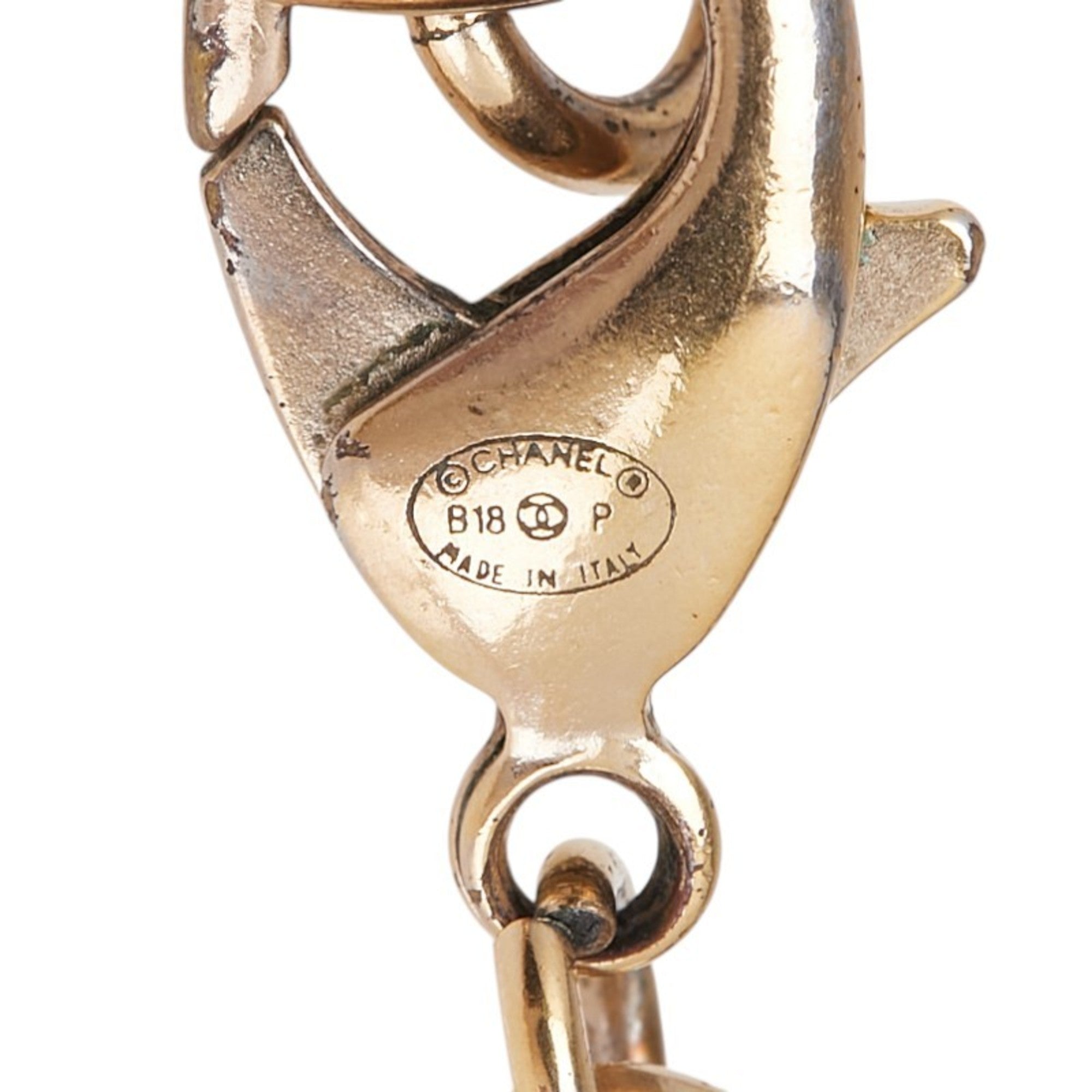 CC Logo Chain Pendant Necklace Metal