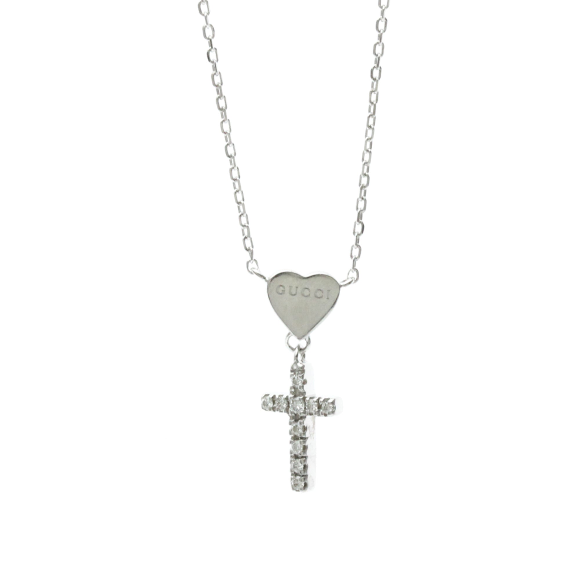 Pendant Necklace 18K White Gold with Diamond