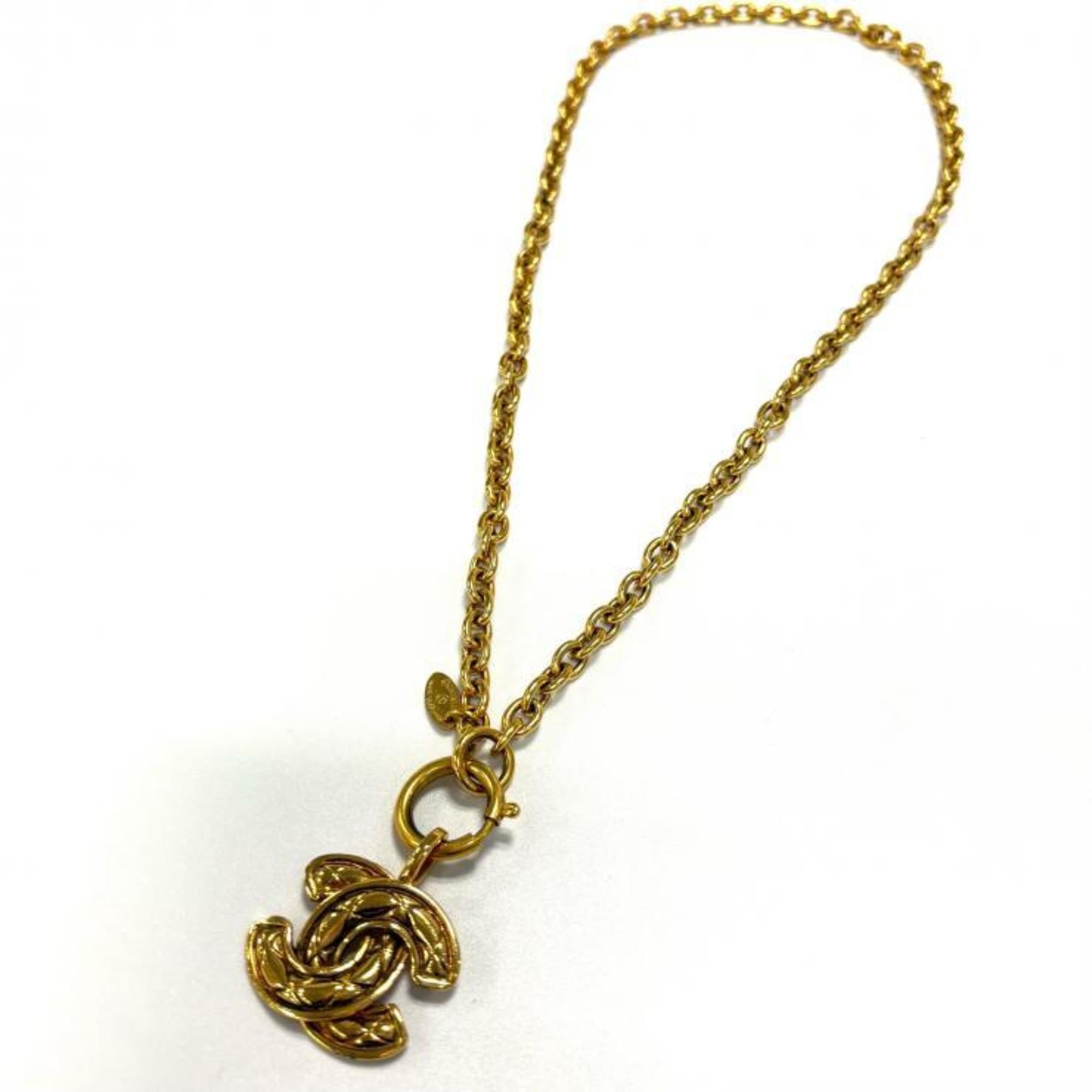 CC Logo Pendant Necklace Metal