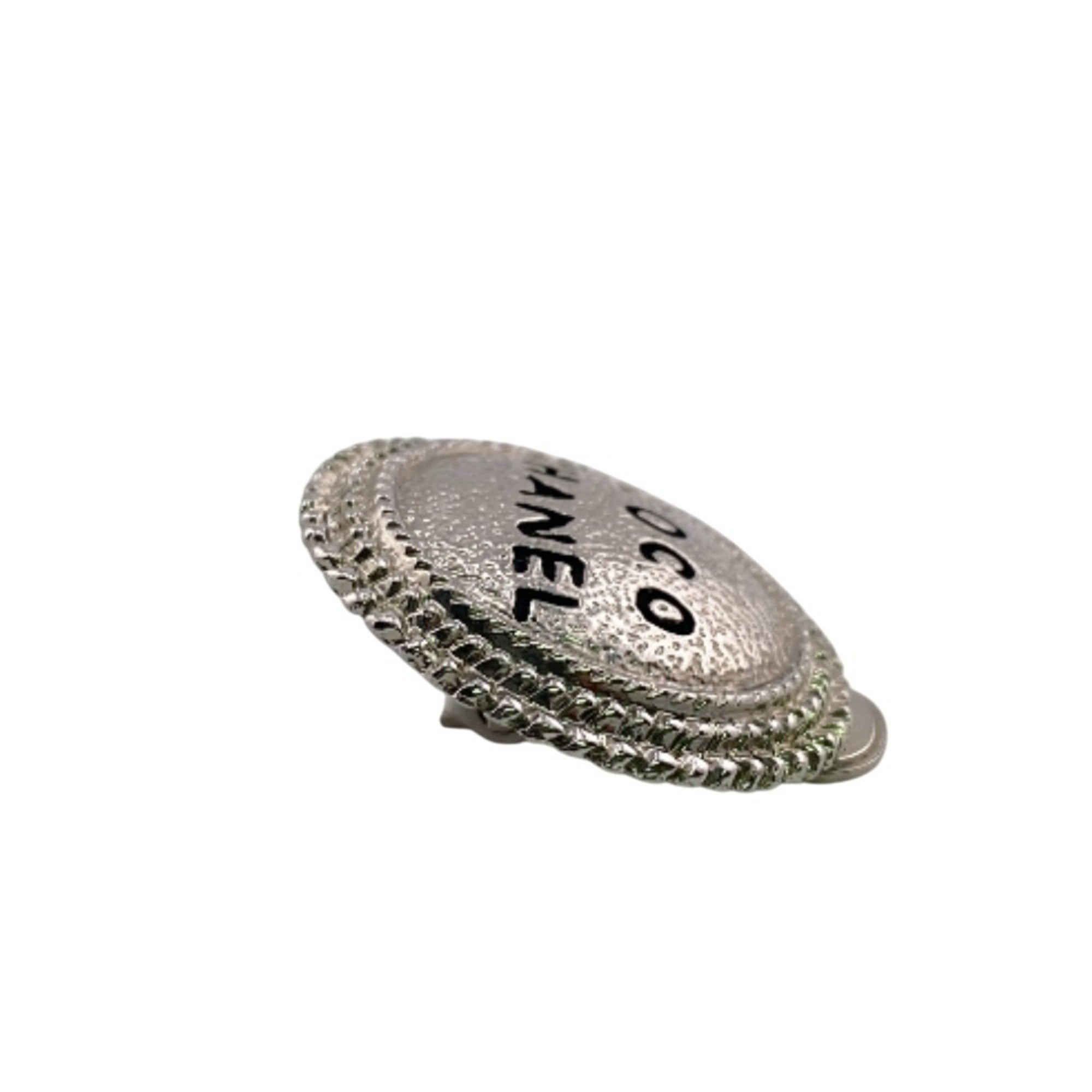 Single Earring Silver-Tone Metal