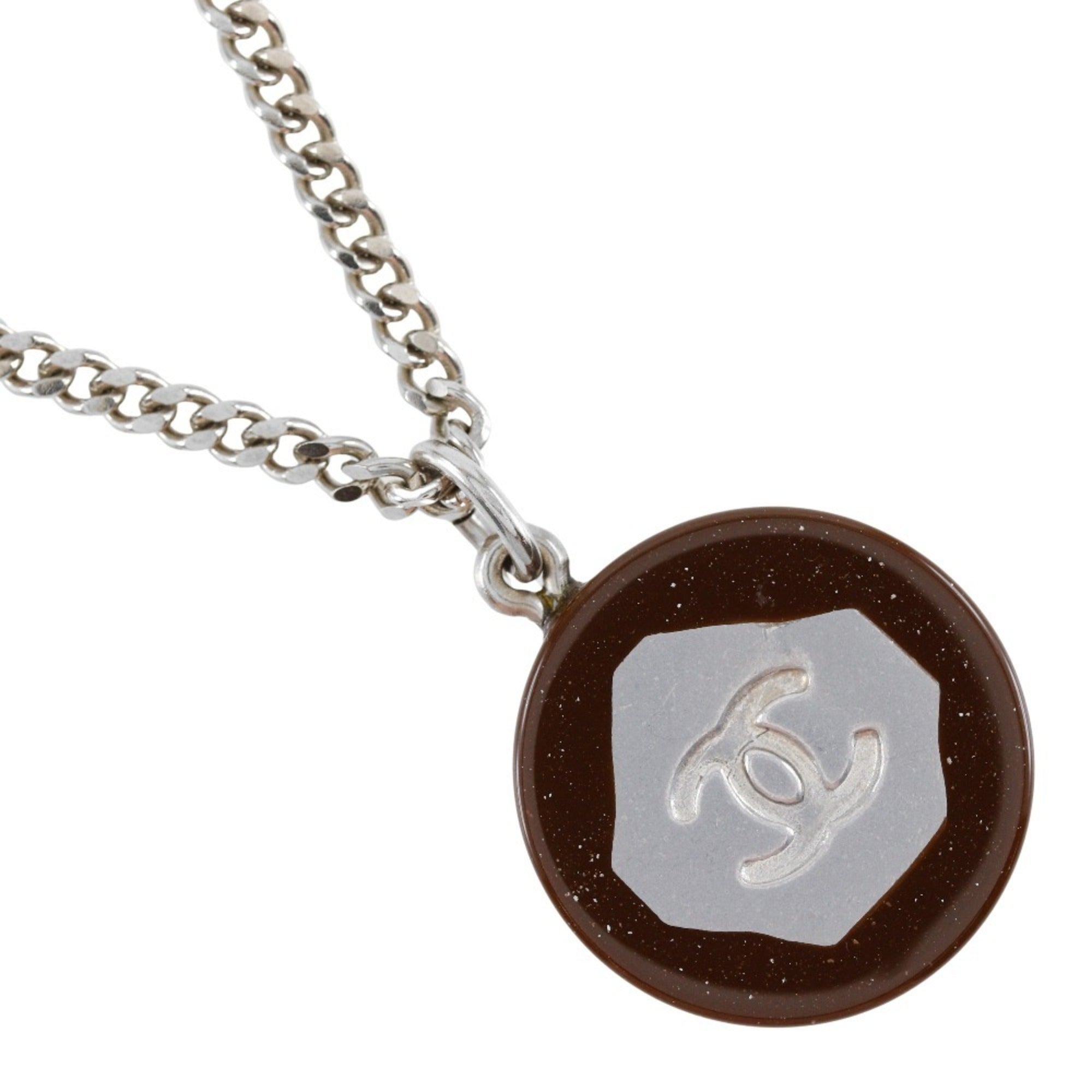 CC Logo Pendant Necklace Metal