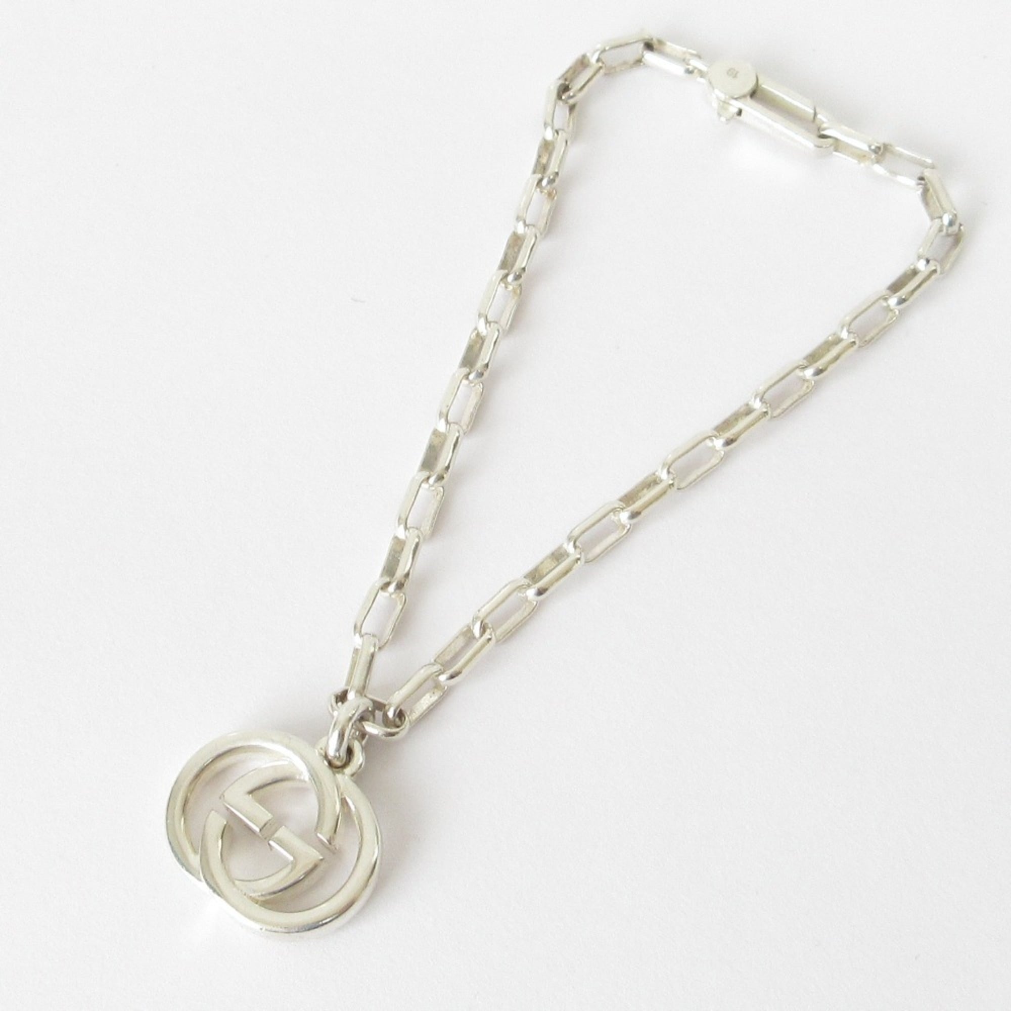 GG Interlocking Chain Bracelet Sterling Silver 19cm