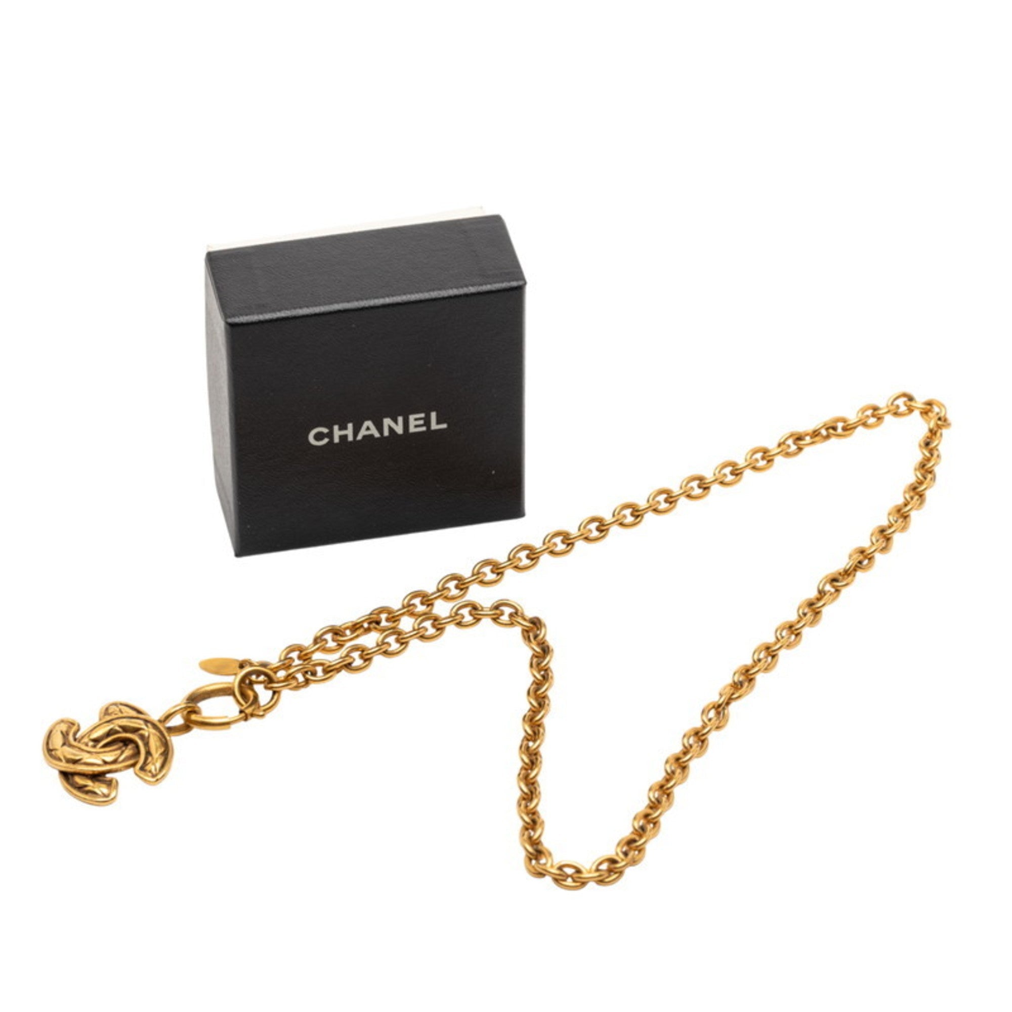 CC Logo Chain Pendant Necklace Metal