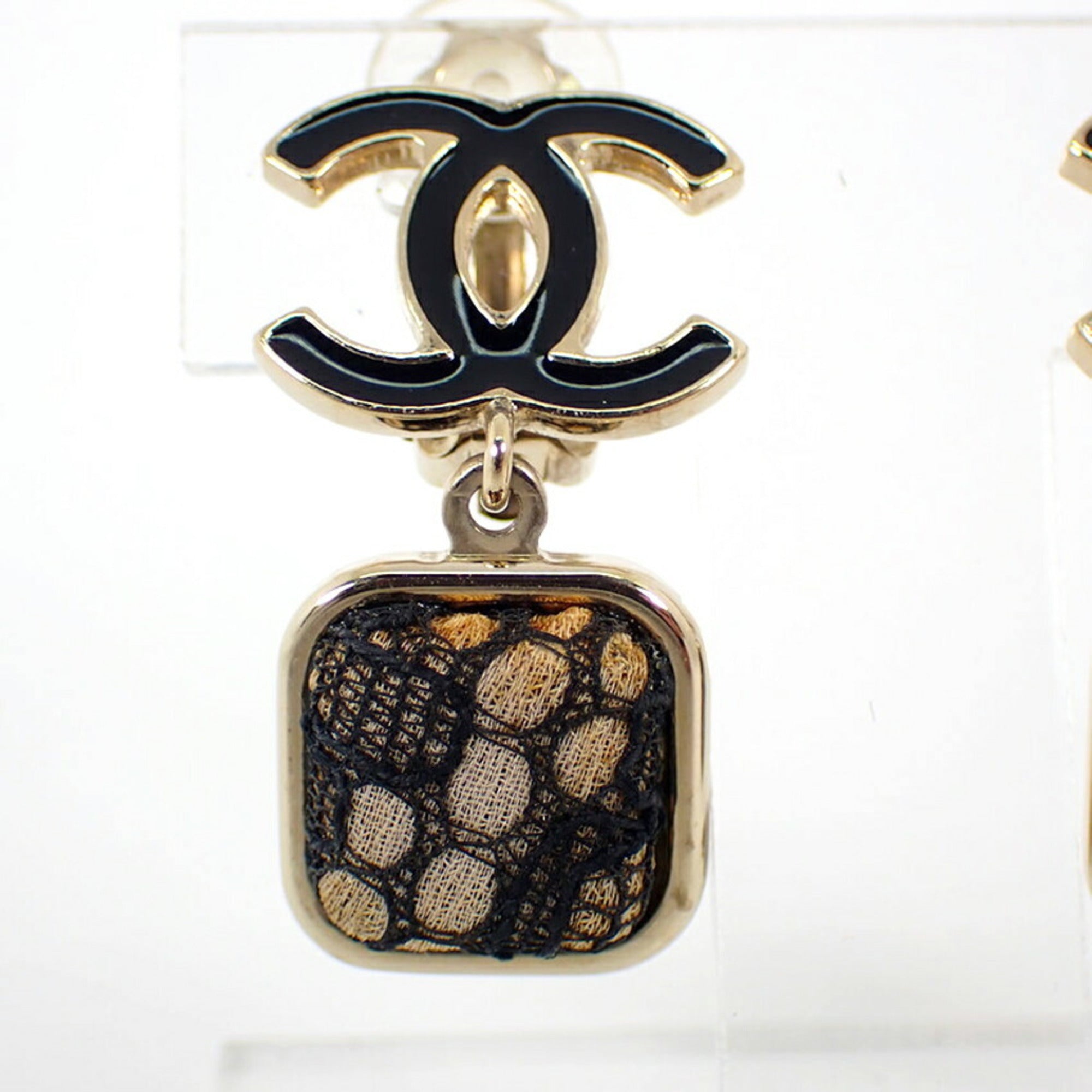 CC Logo Clip-On Earrings Metal