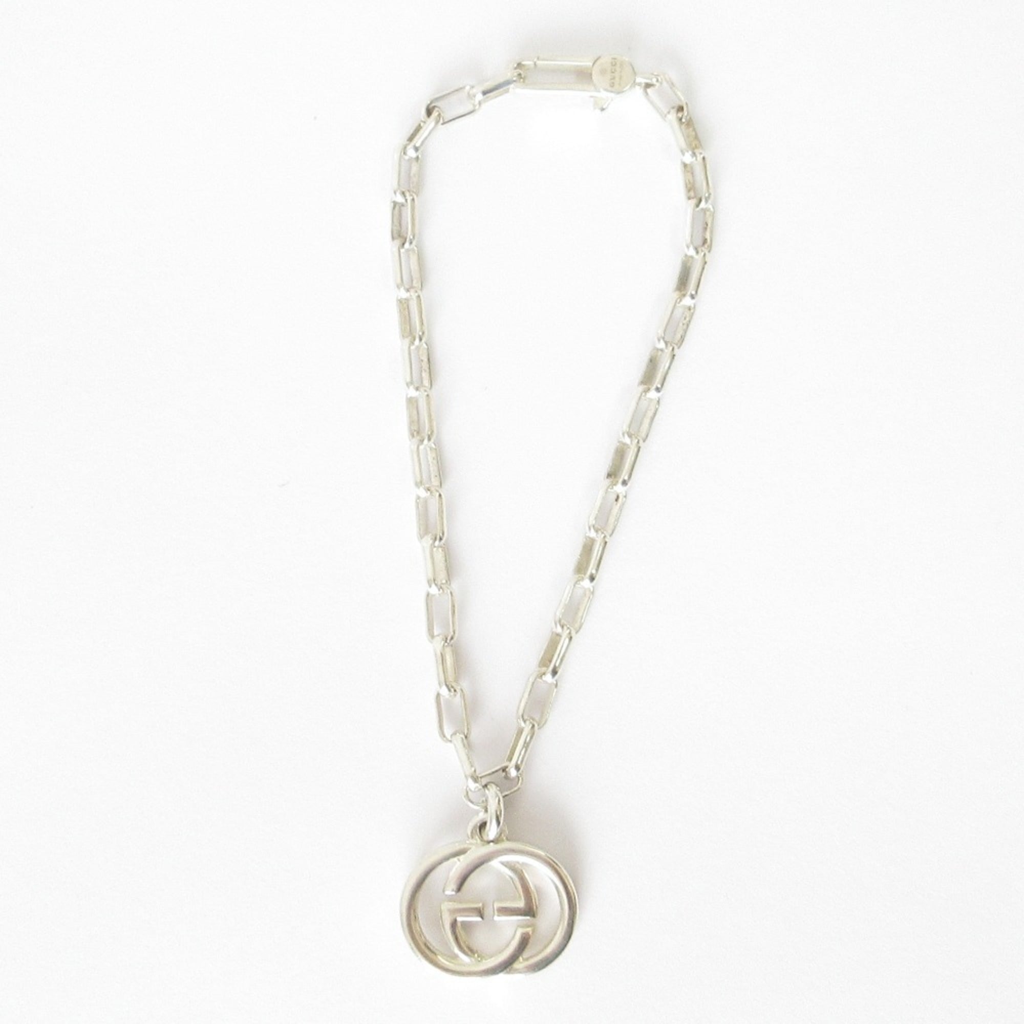GG Interlocking Chain Bracelet Sterling Silver 19cm