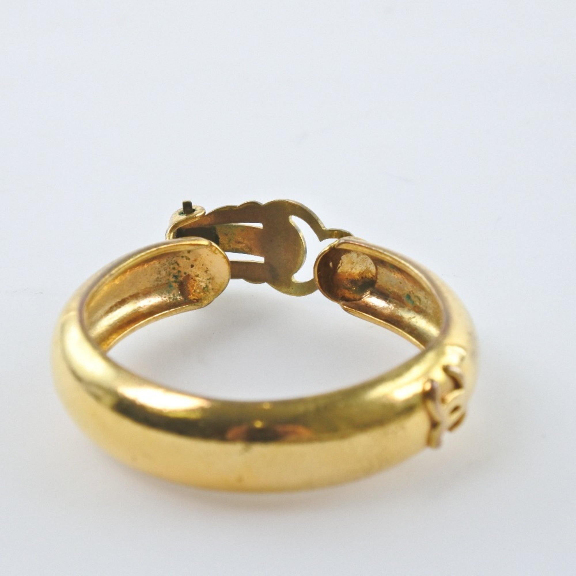 CC Logo Hoop Earrings Metal Gold-Tone Metal