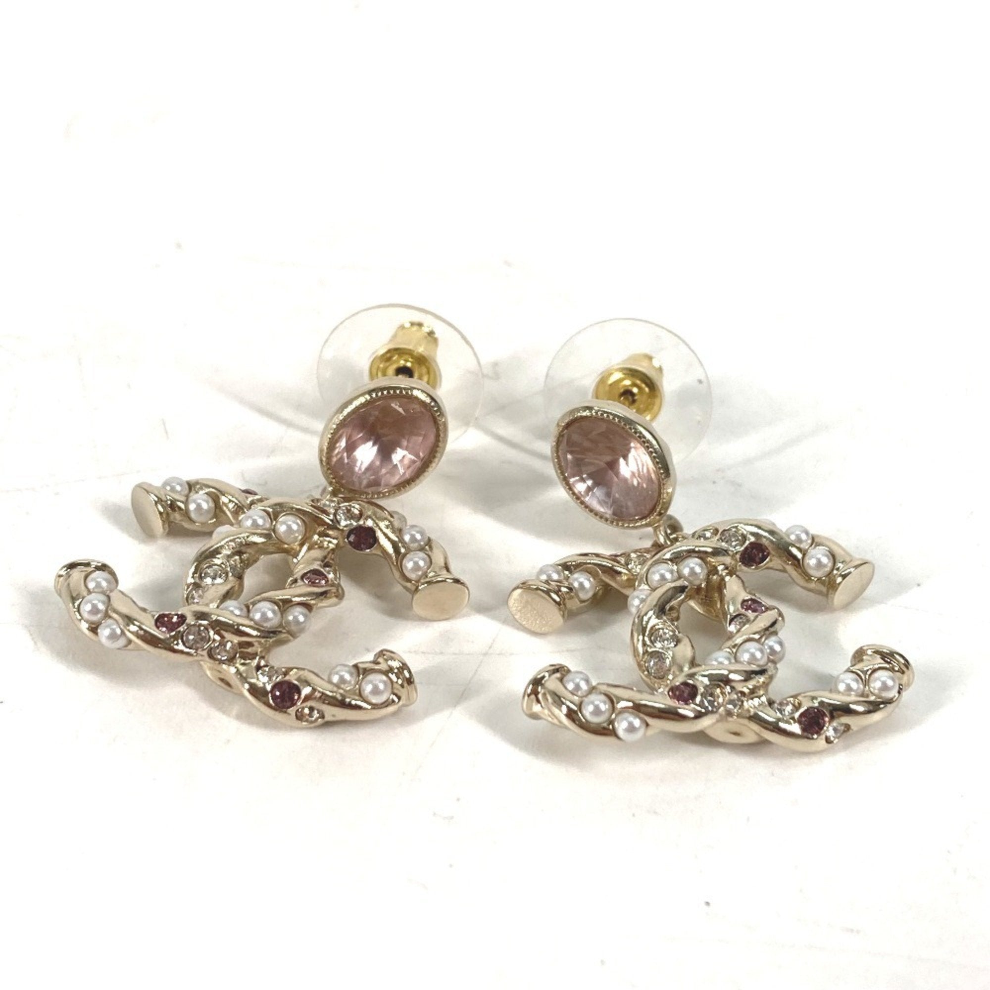 CC Logo Earrings Gold-Tone Metal Gold-Tone Metal