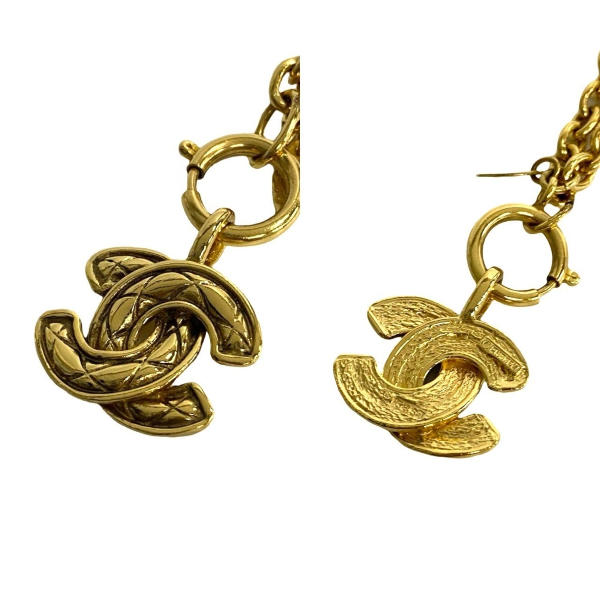 CC Logo Chain Pendant Necklace Metal