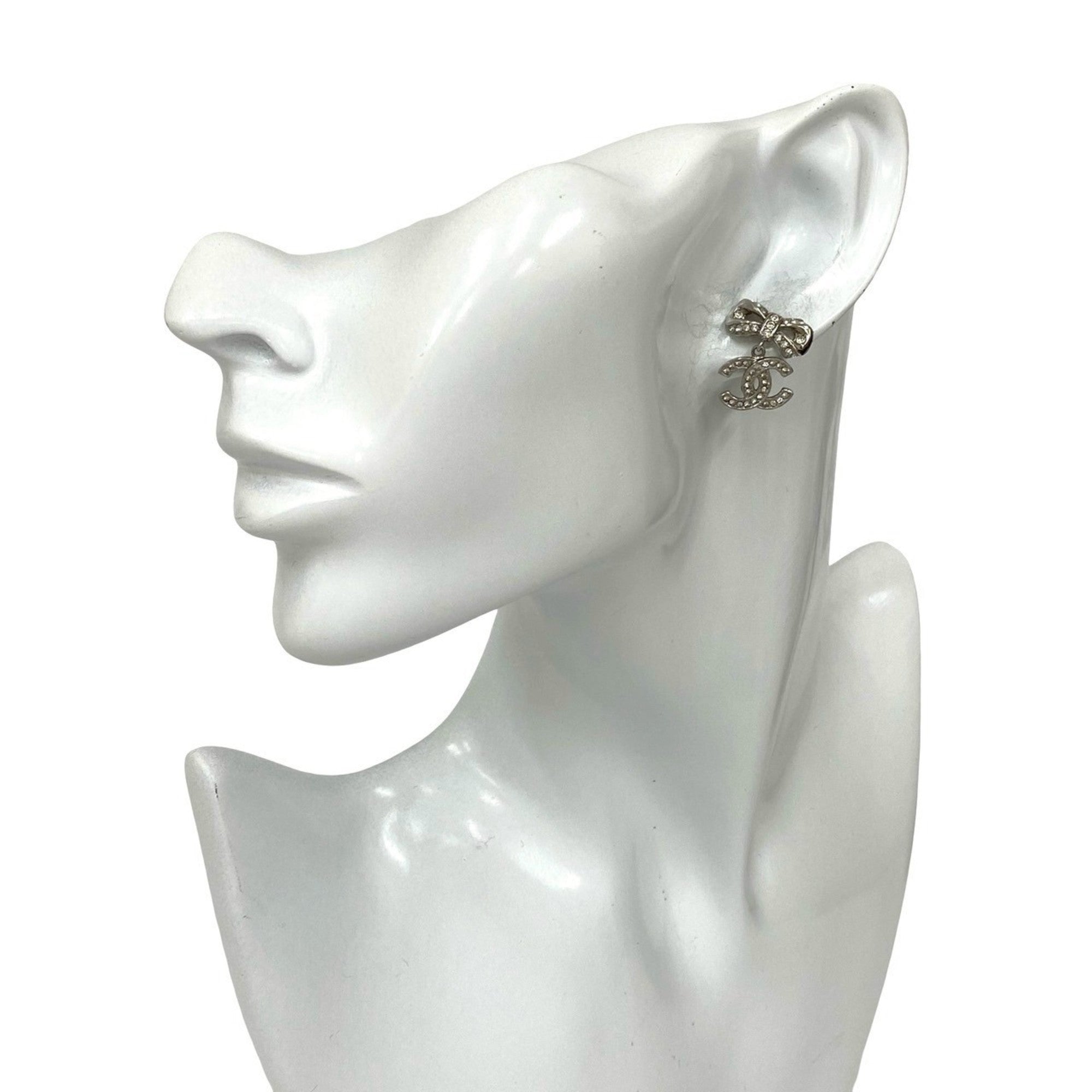 CC Logo Earrings Silver-Tone Metal Silver-Tone Metal