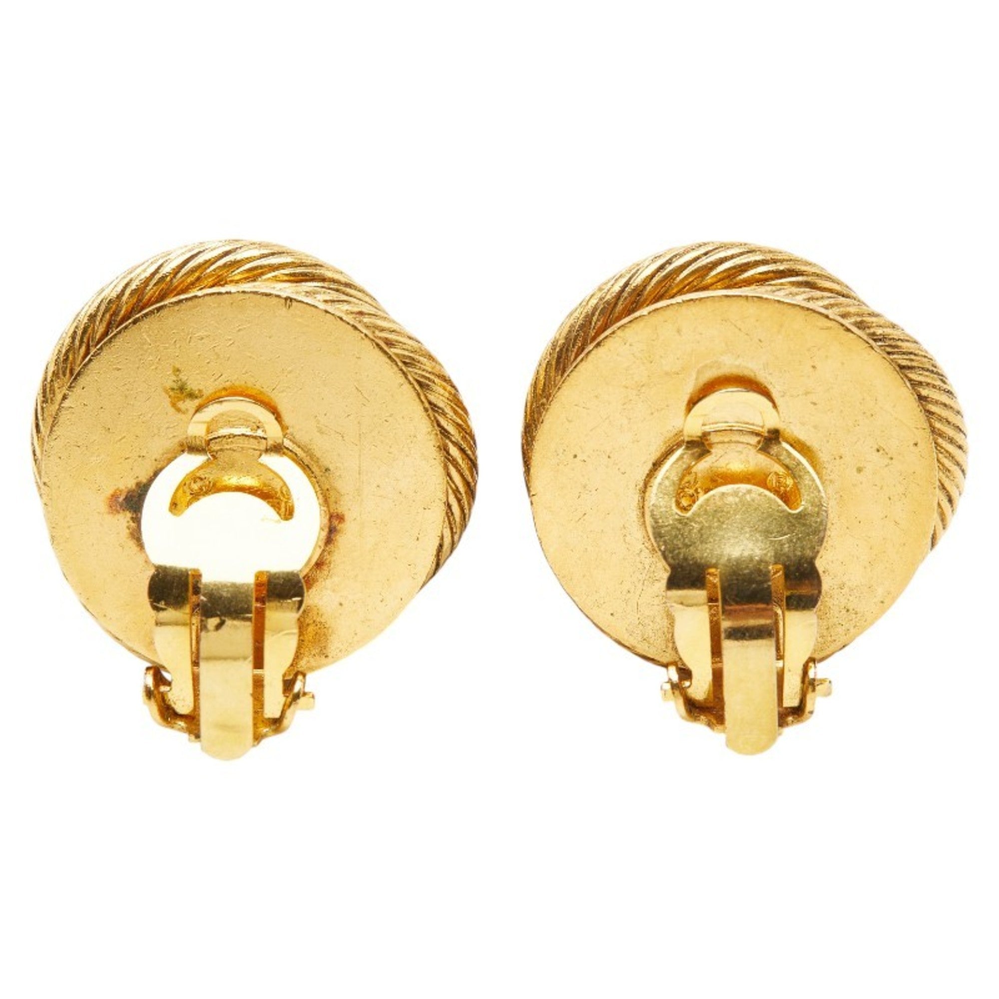 Clip-On Earrings Pearl Clip-On Gold-Tone Metal