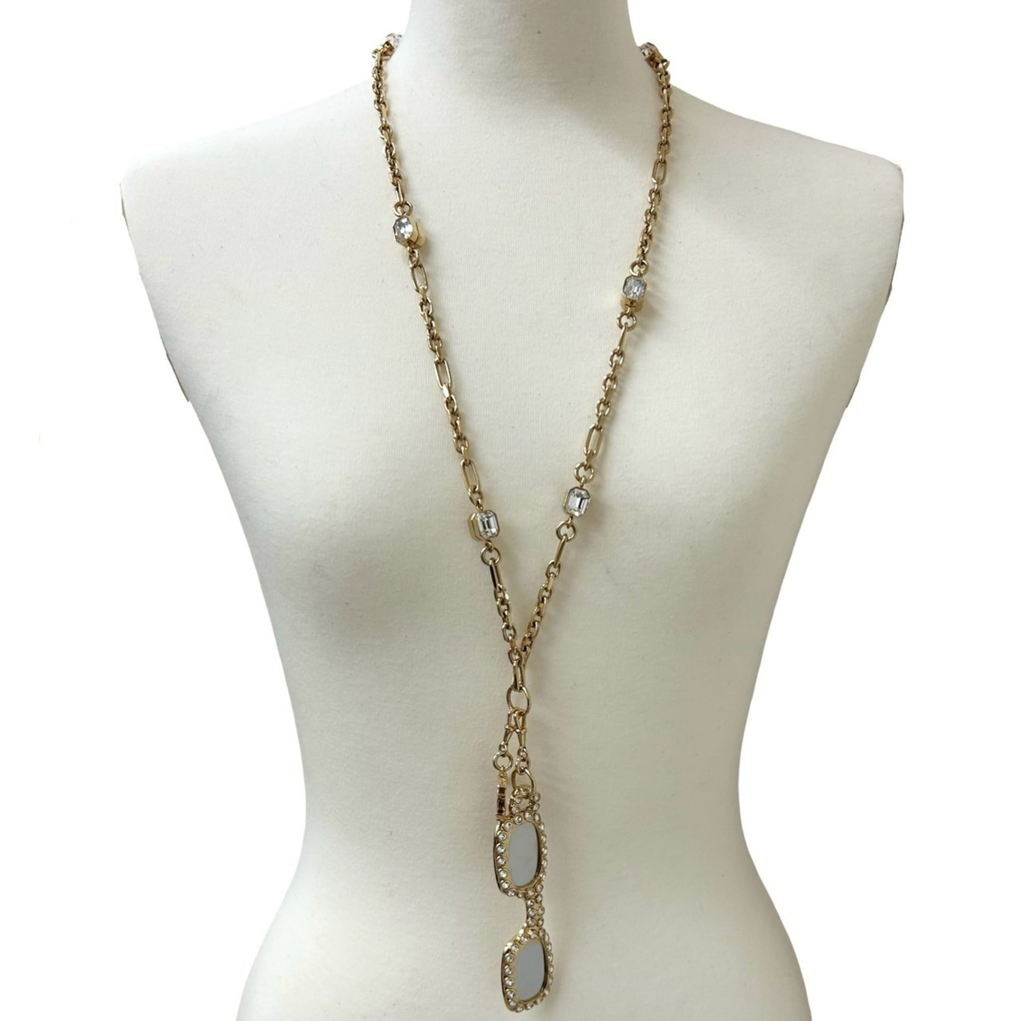 CC Logo Chain Pendant Necklace Metal