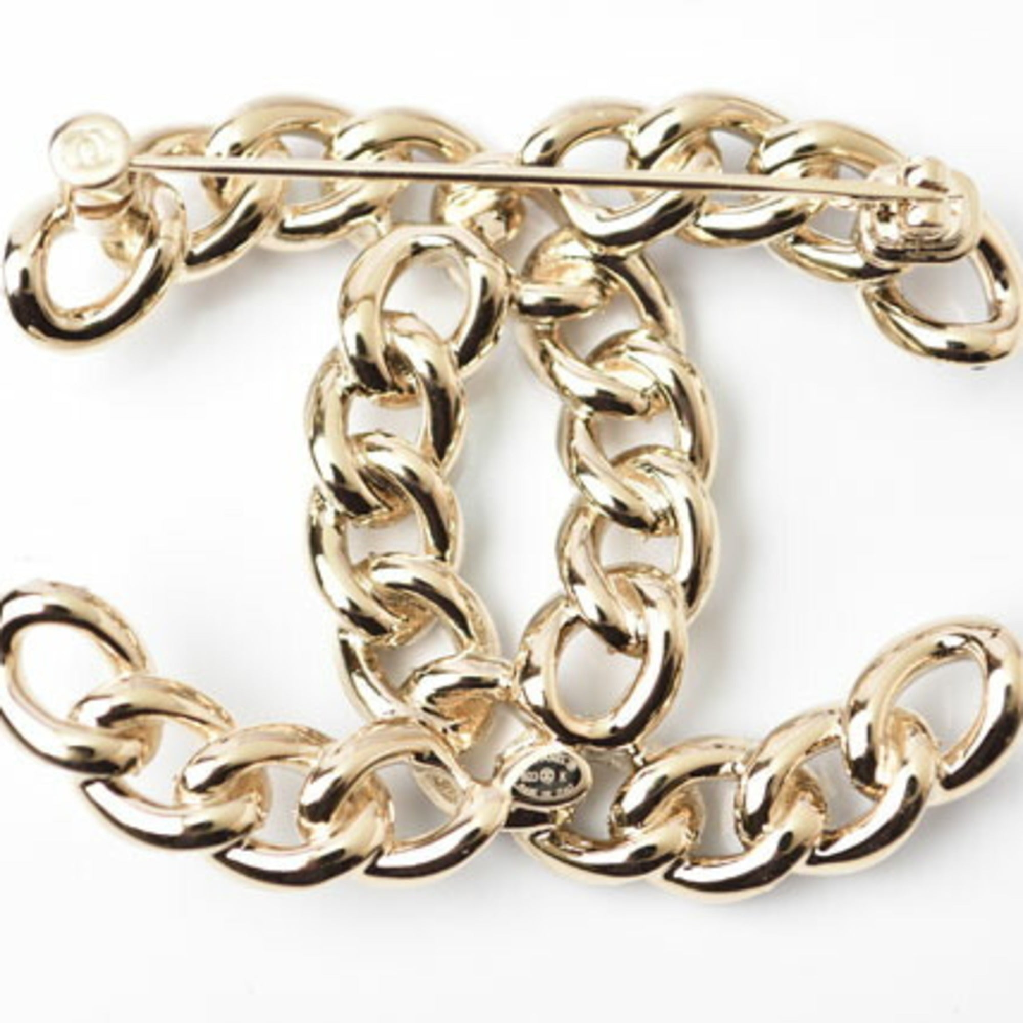 CC Logo Brooch Metal