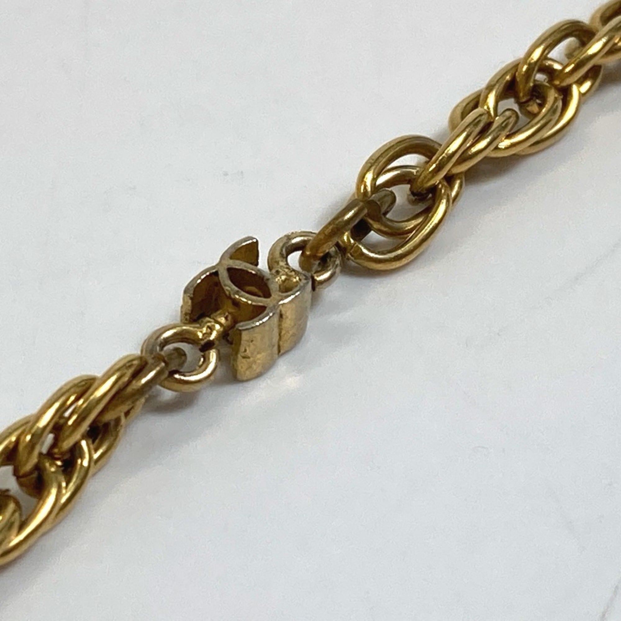 CC Logo Chain Pendant Necklace Metal