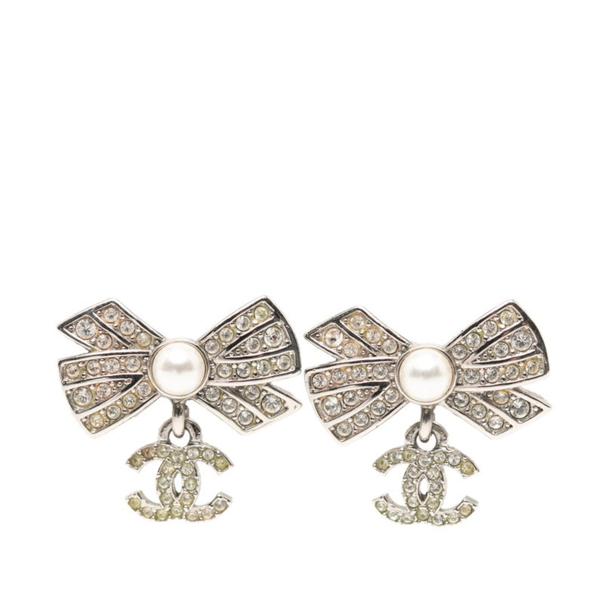 CC Logo Earrings Silver-Tone Metal Silver-Tone Metal