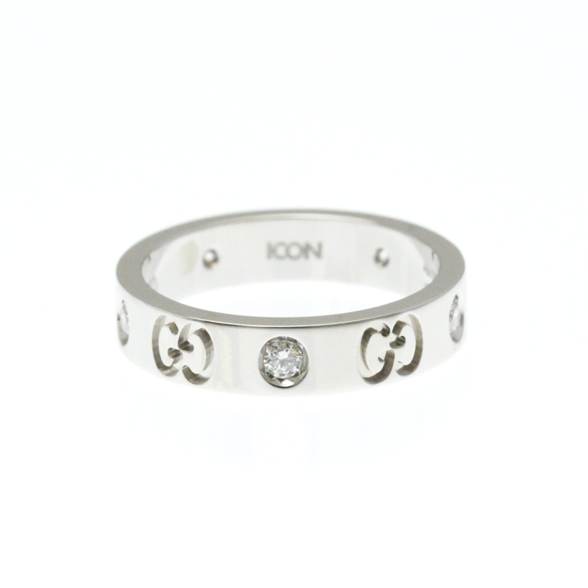 Band Ring 18K White Gold With Diamond