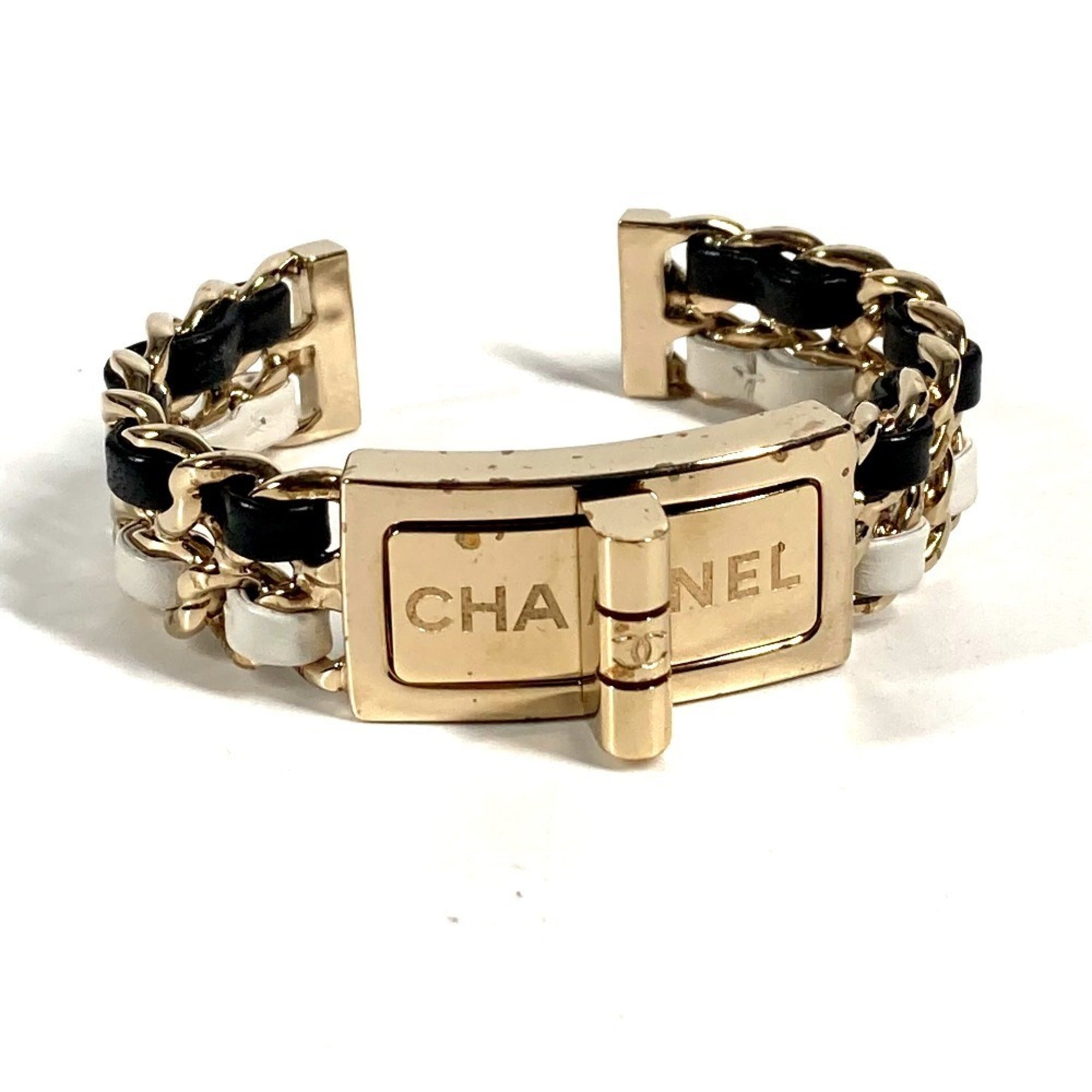 CC Logo Chain Bracelet Gold-Tone Metal