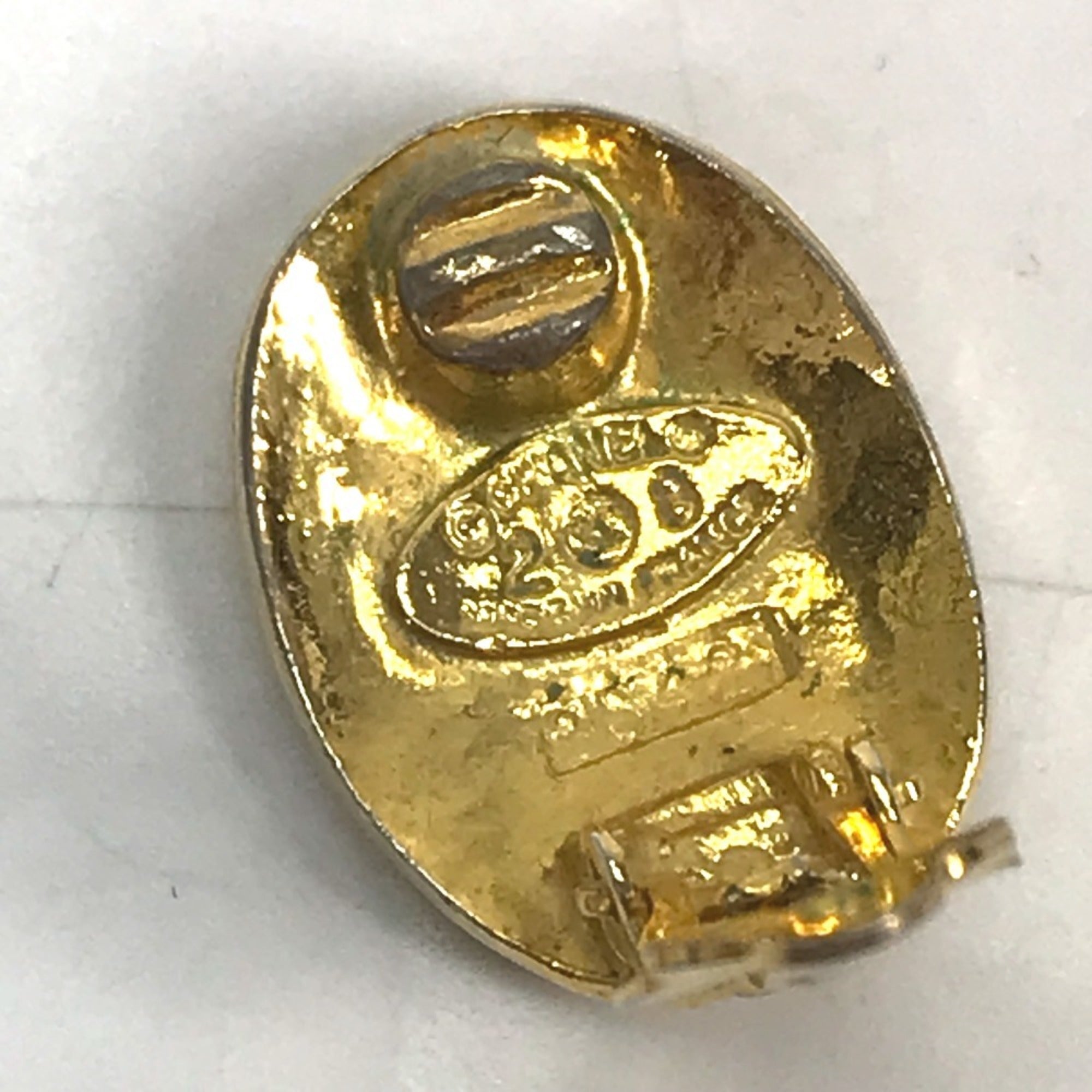 CC Logo Clip-On Earrings Gold-Tone Metal Gold-Tone Metal