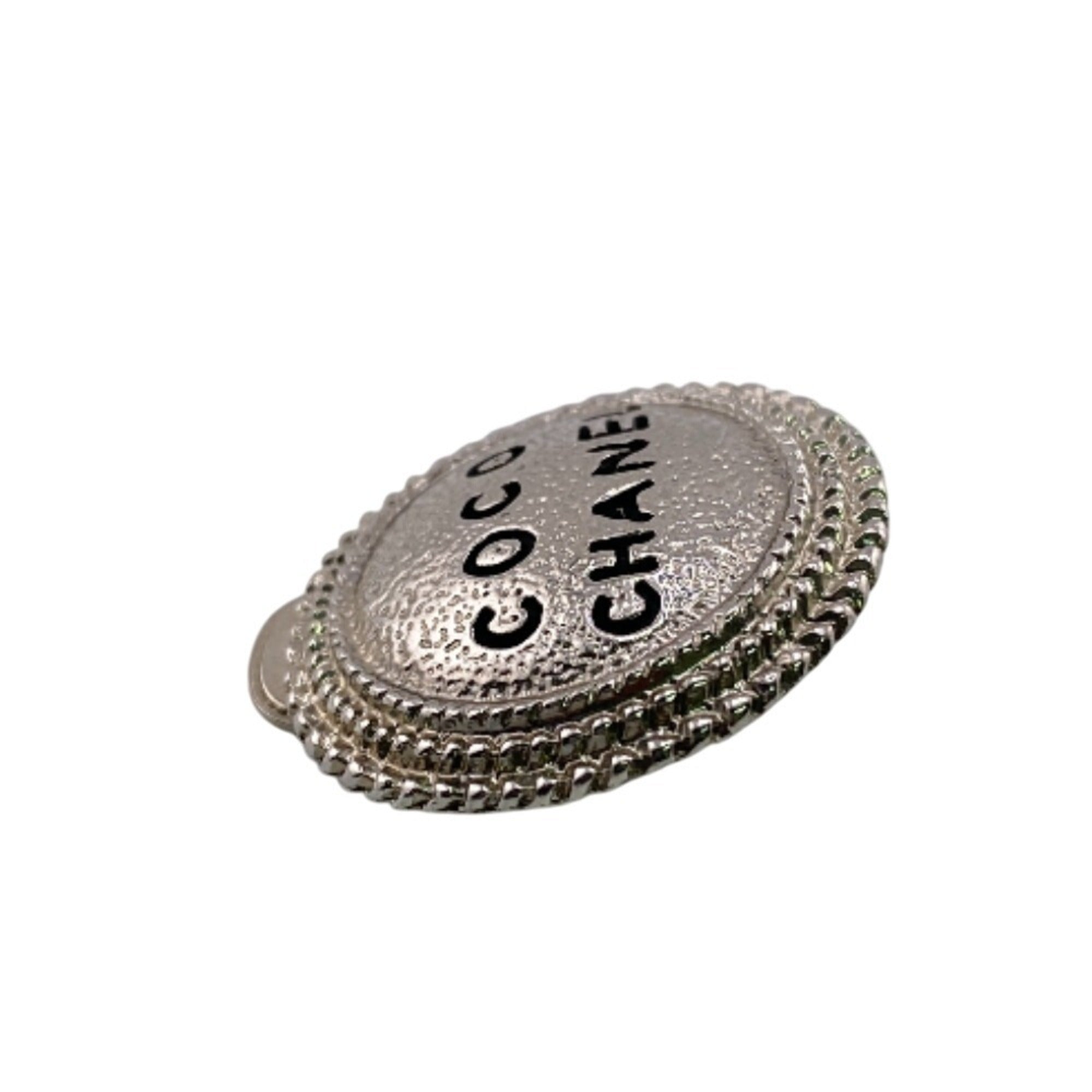 Single Earring Silver-Tone Metal