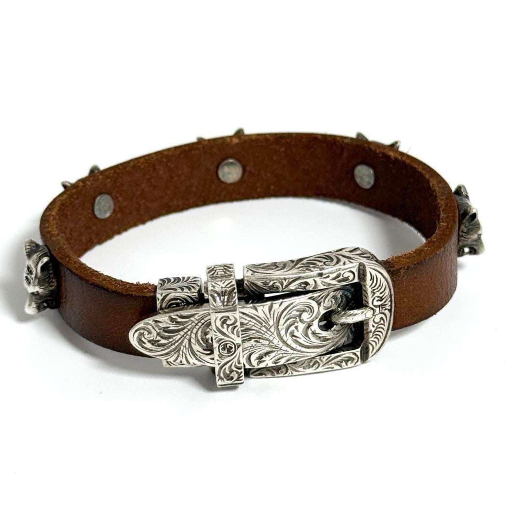 Bracelet Leather and Sterling Silver