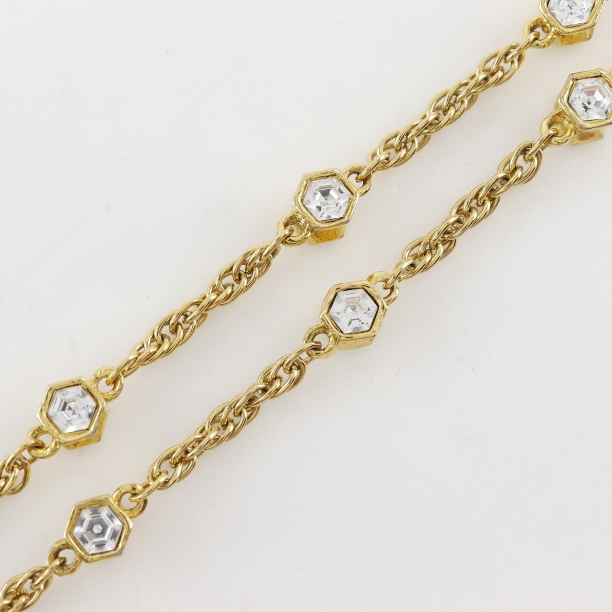 CC Logo Pendant Necklace Gold-Tone Metal