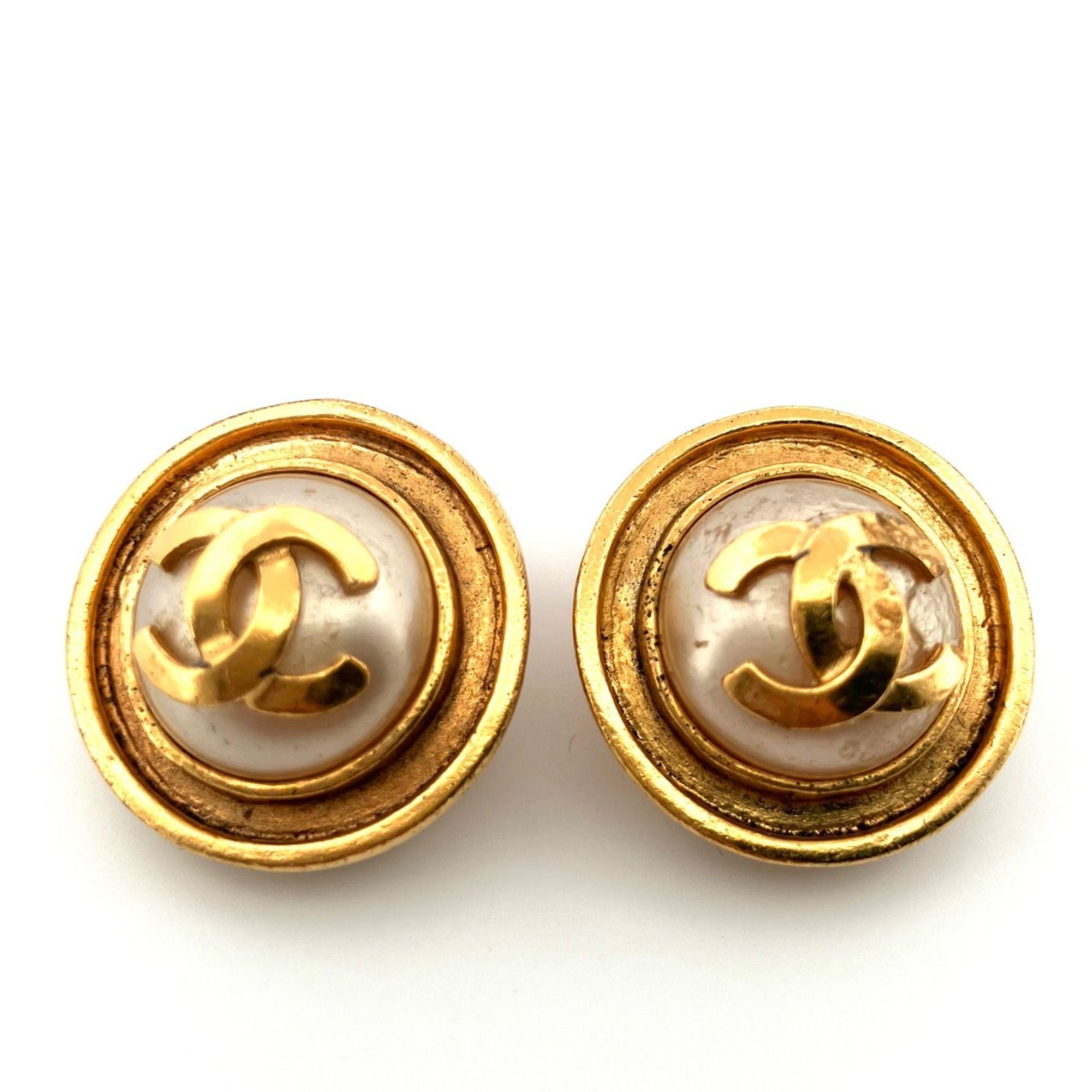 CC Logo Clip-On Earrings Metal