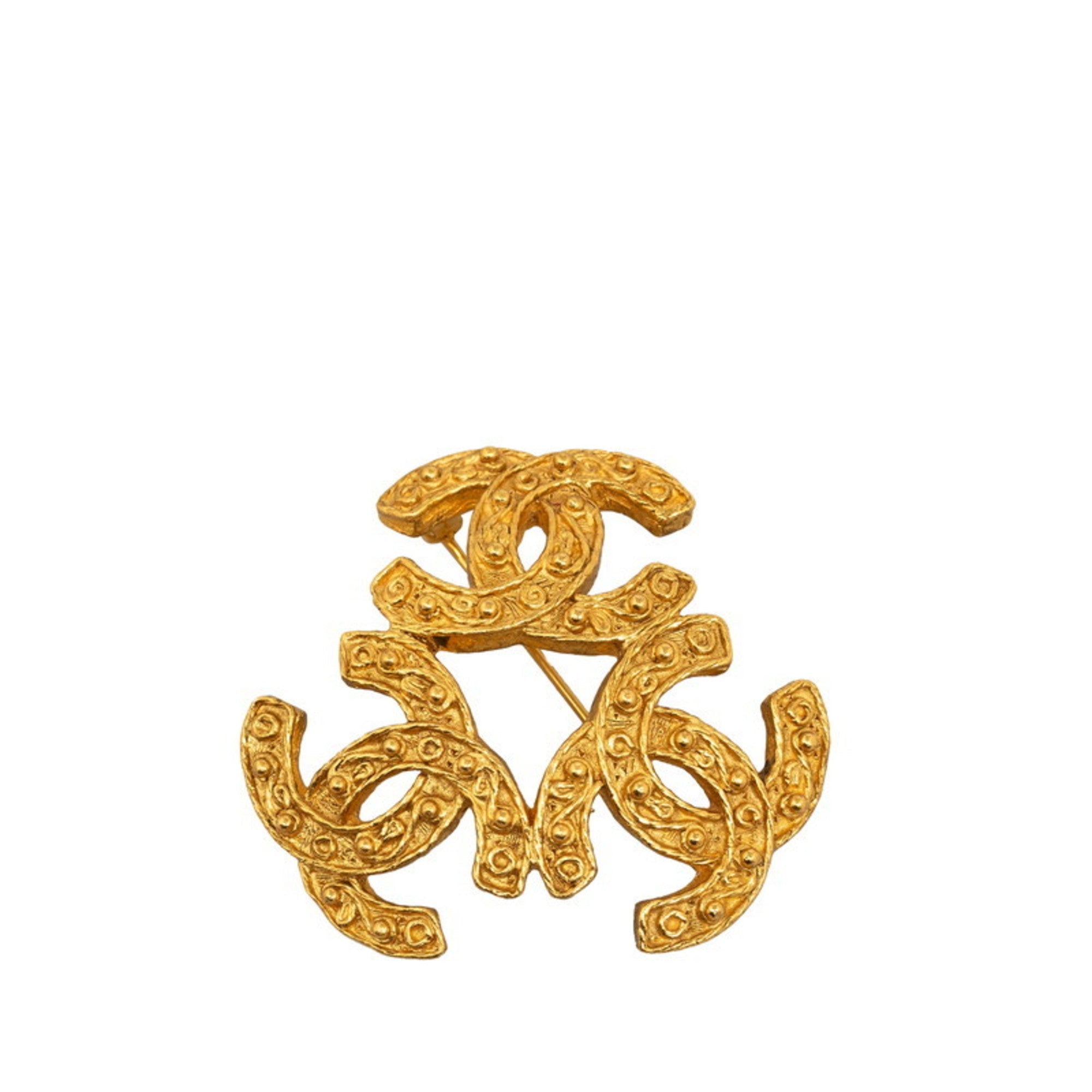 CC Logo Brooch Metal