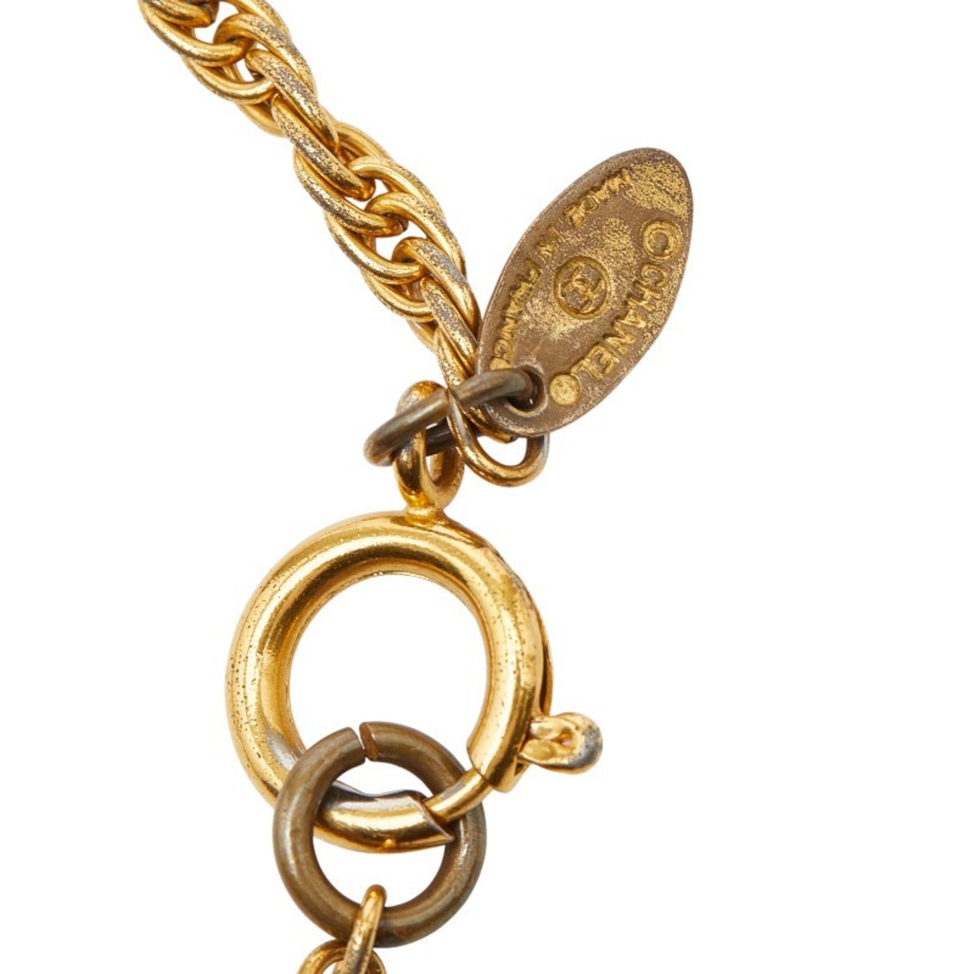 CC Logo Pendant Necklace Metal