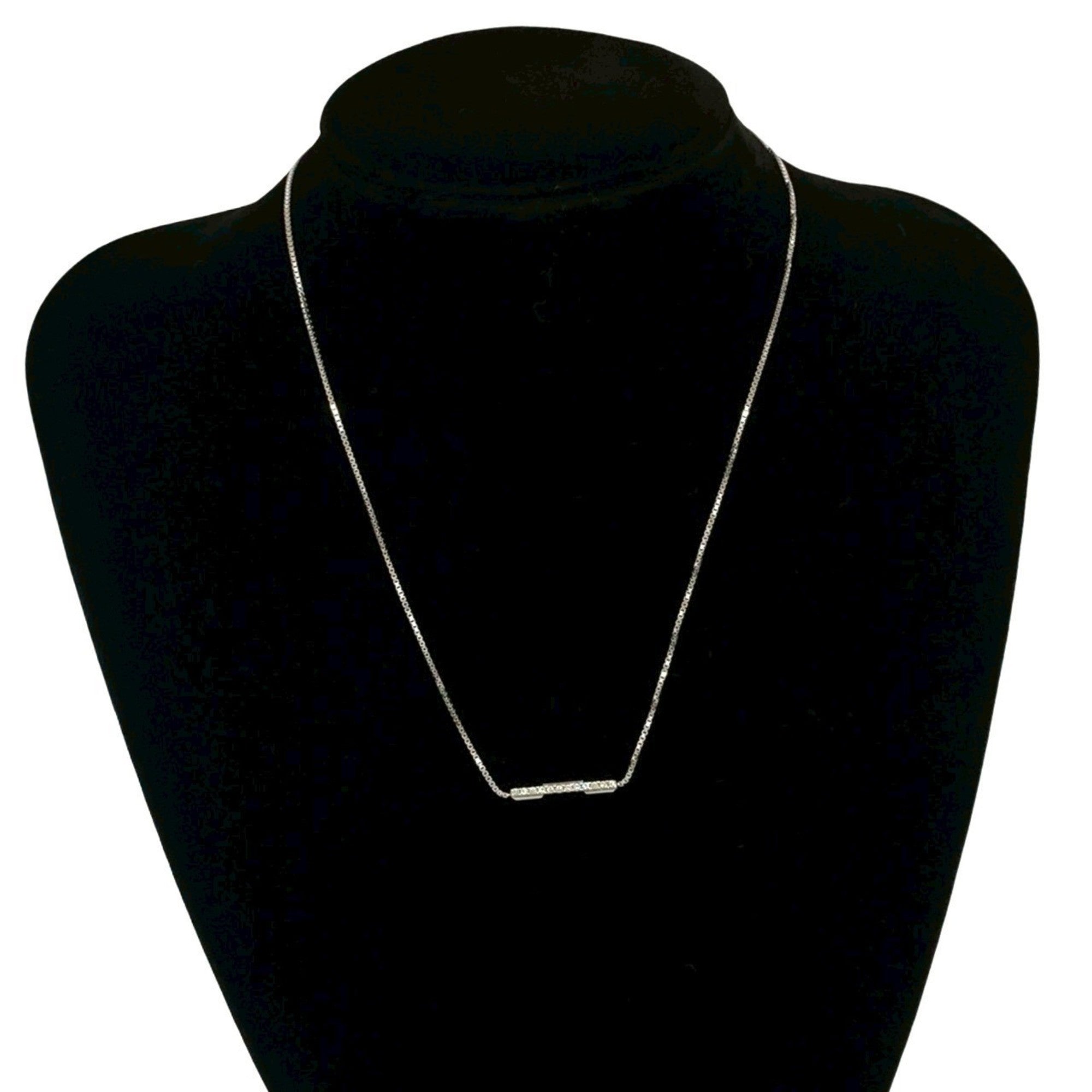 Pendant Necklace 18K White Gold with Diamond