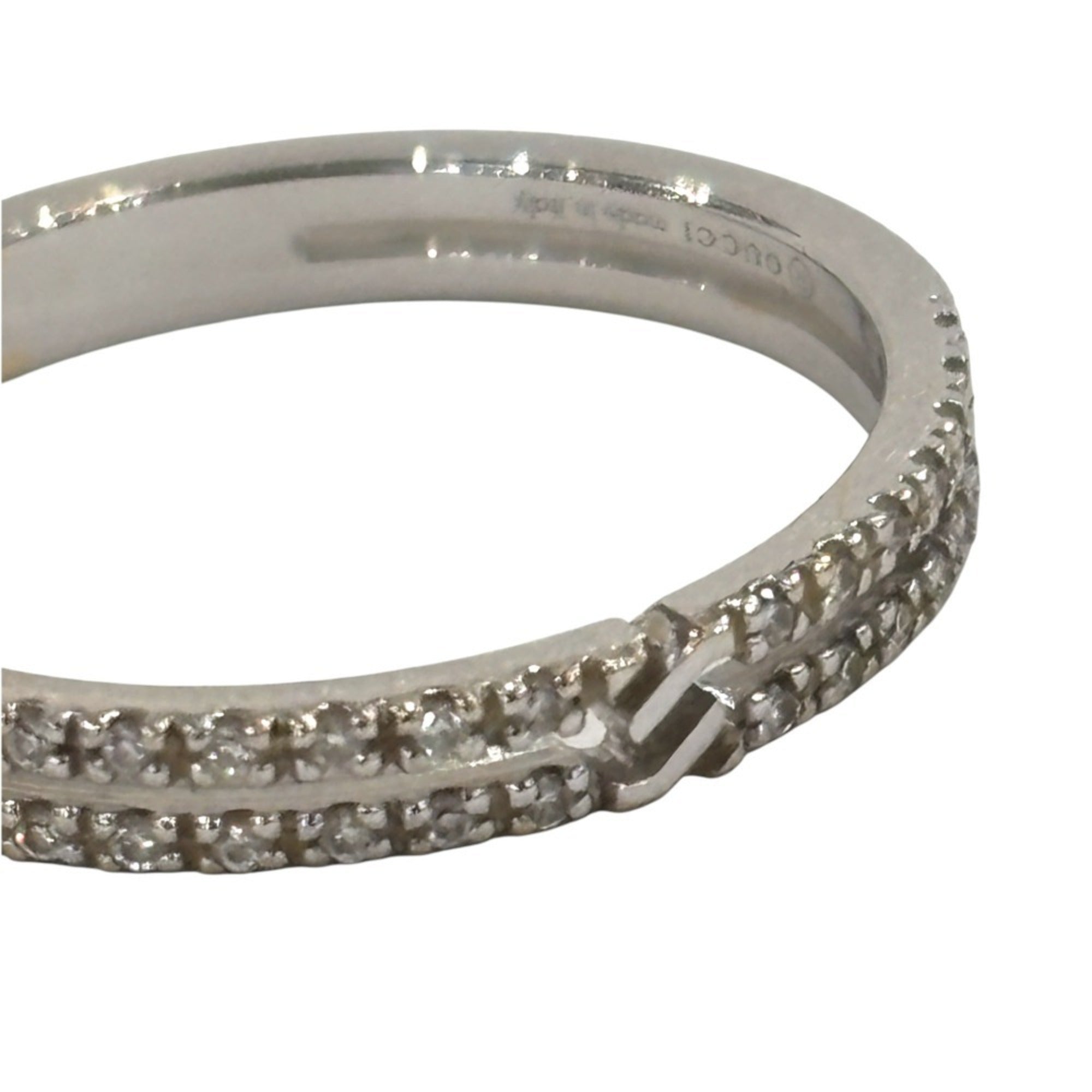 Band Ring 18K White Gold with Diamond
