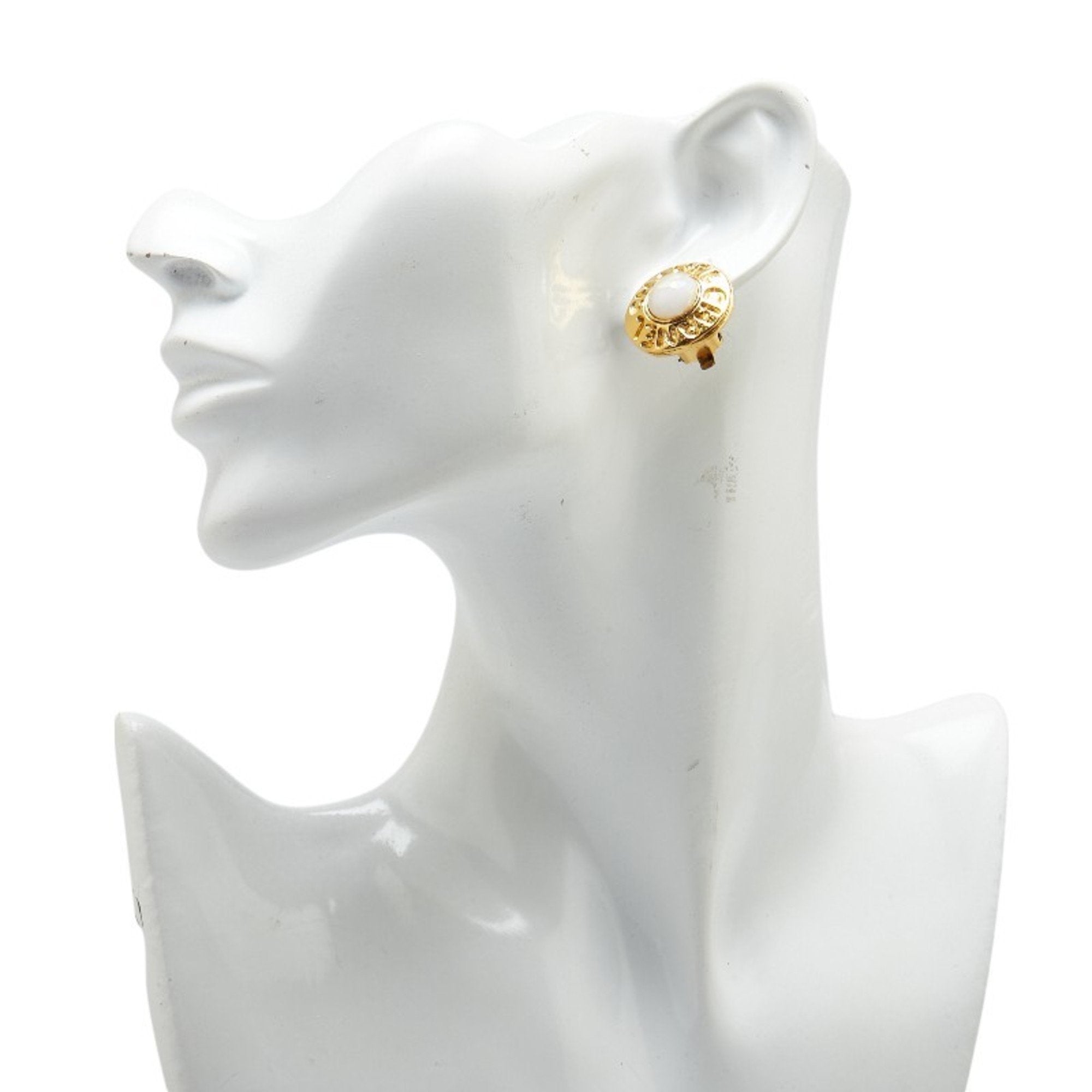Clip-On Earrings Pearl Clip-On Gold-Tone Metal