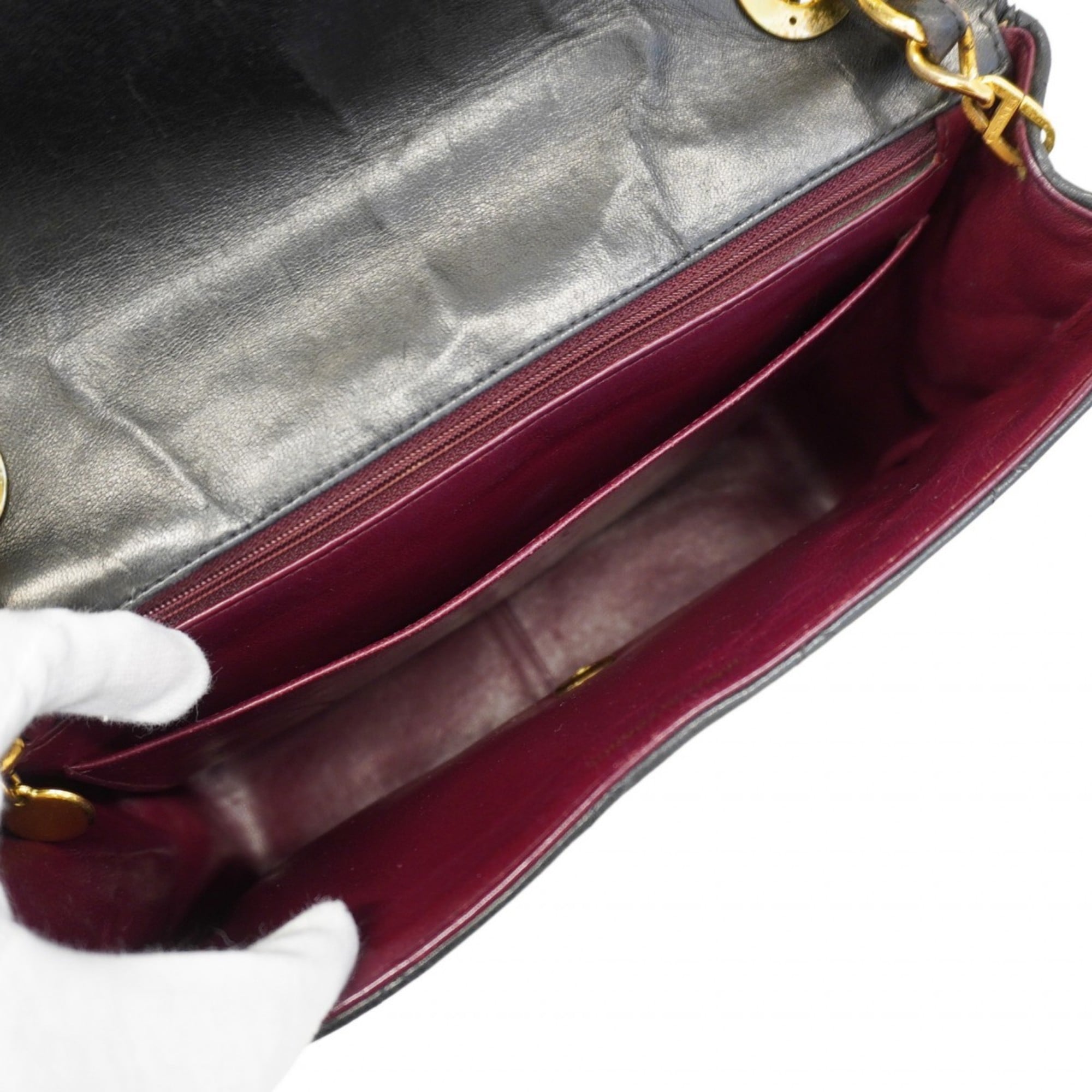 Vintage Square CC Flap Bag Quilted Lambskin Medium