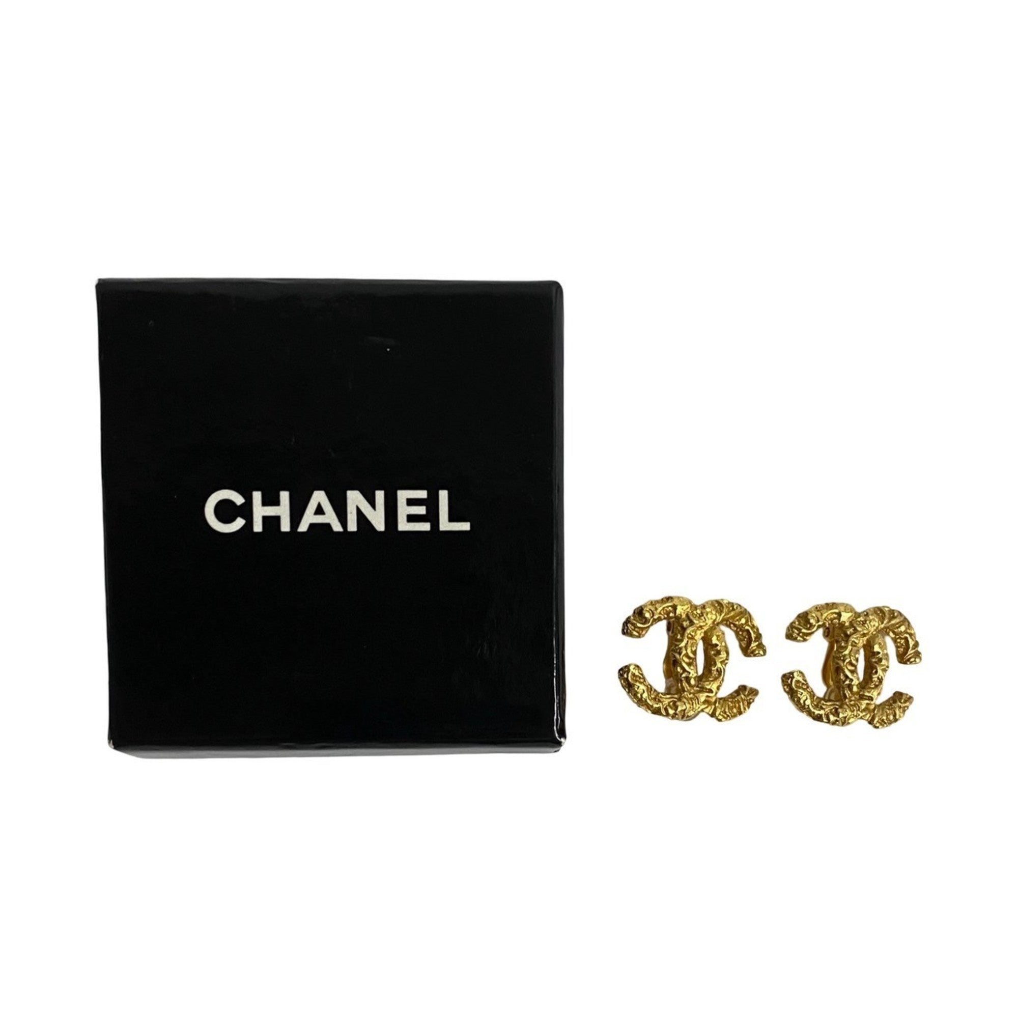 CC Logo Earrings Metal Gold-Tone Metal