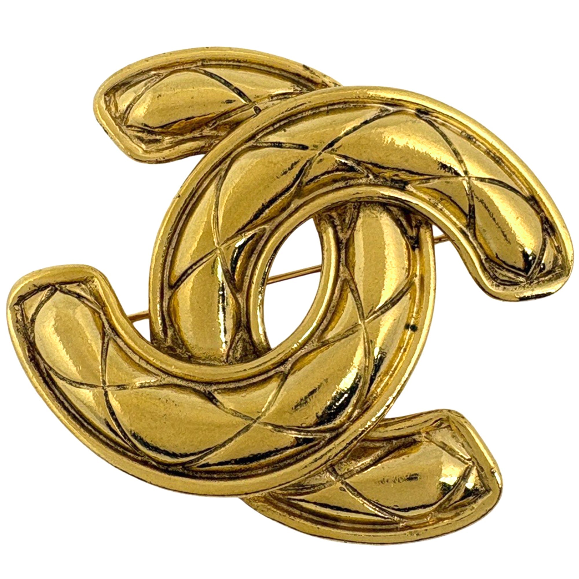 CC Logo Brooch Metal